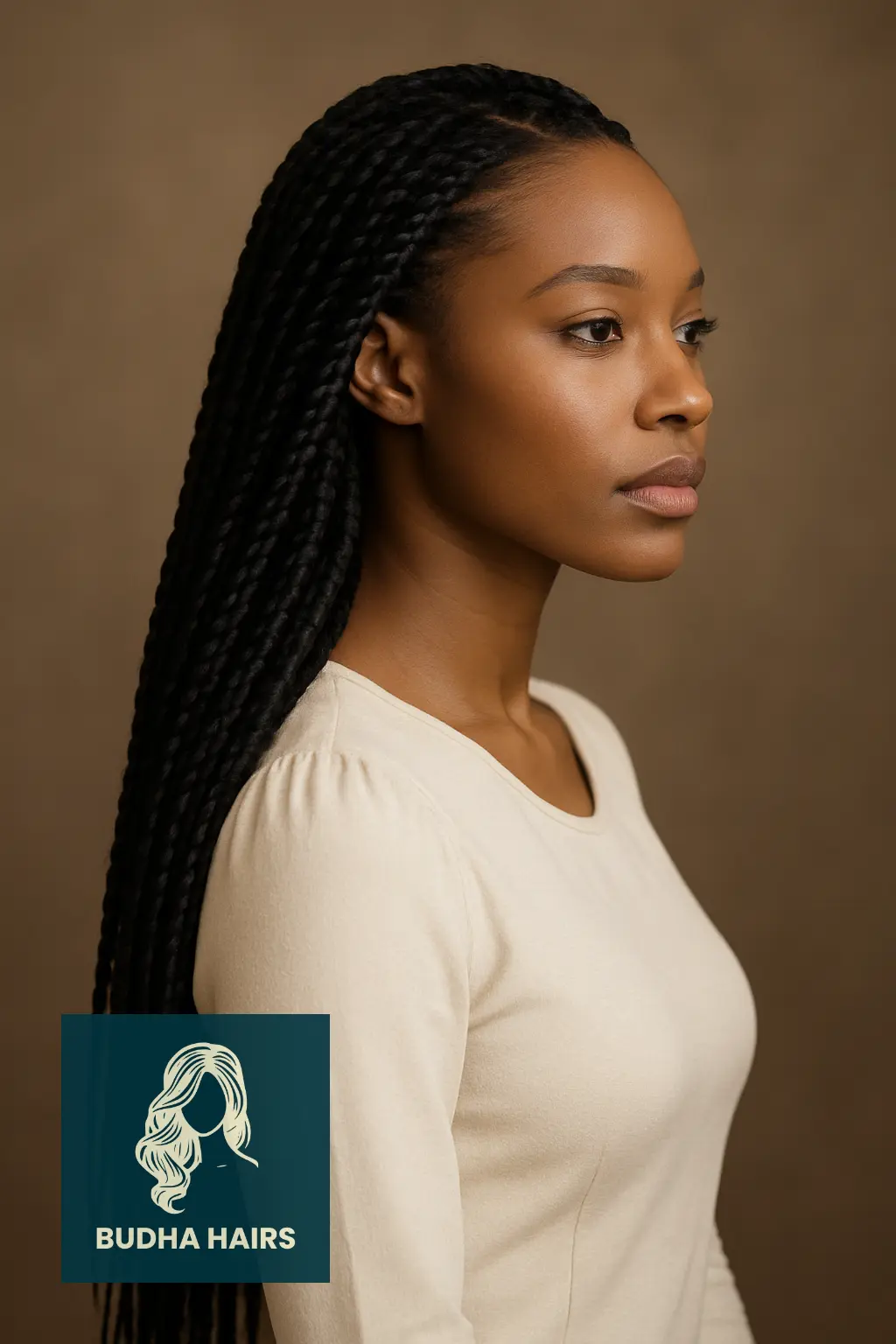 Senegalese Twists with a Polished Finish