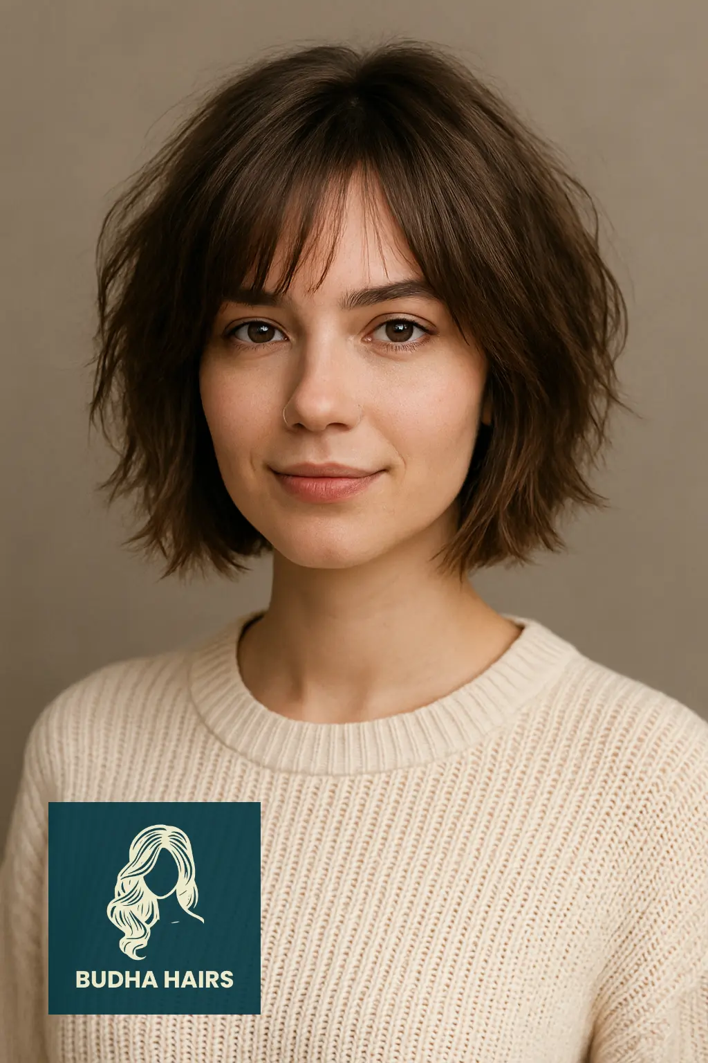 Shaggy Bob with Curtain Bangs
