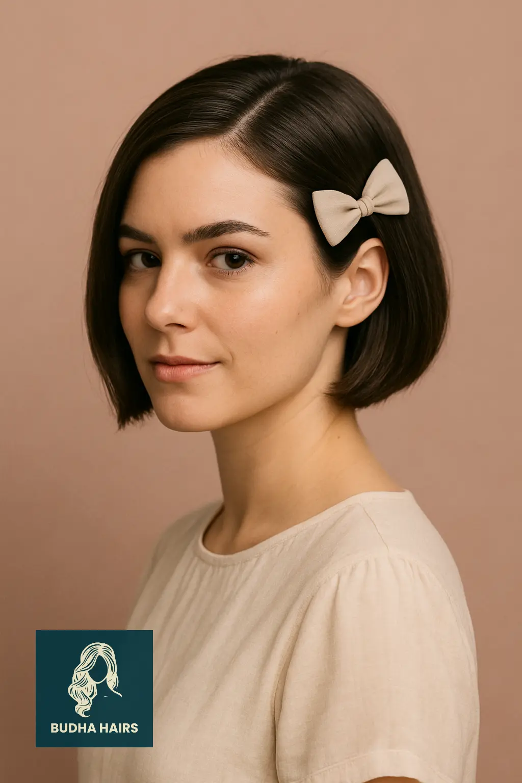 Short Bob with Side Bow Clip
