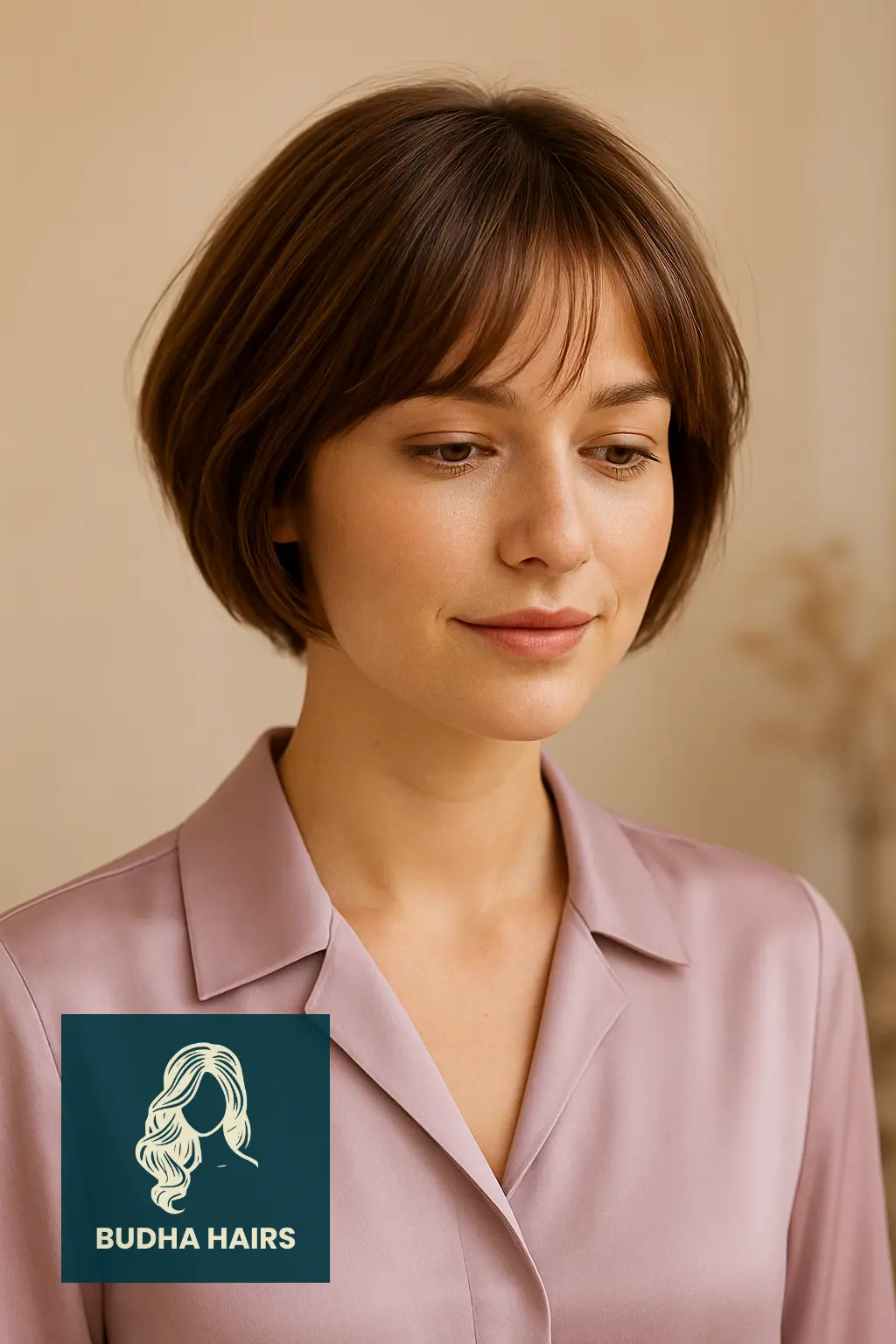 Short Bob with Wispy Layered Bangs