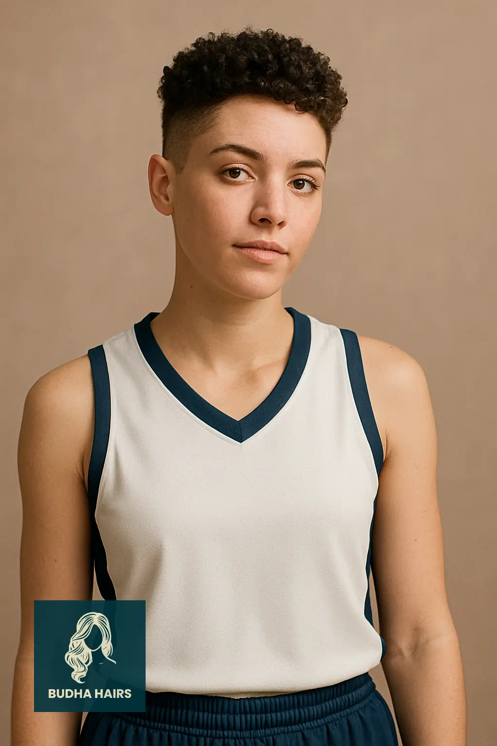 Short Curls with Taper Fade