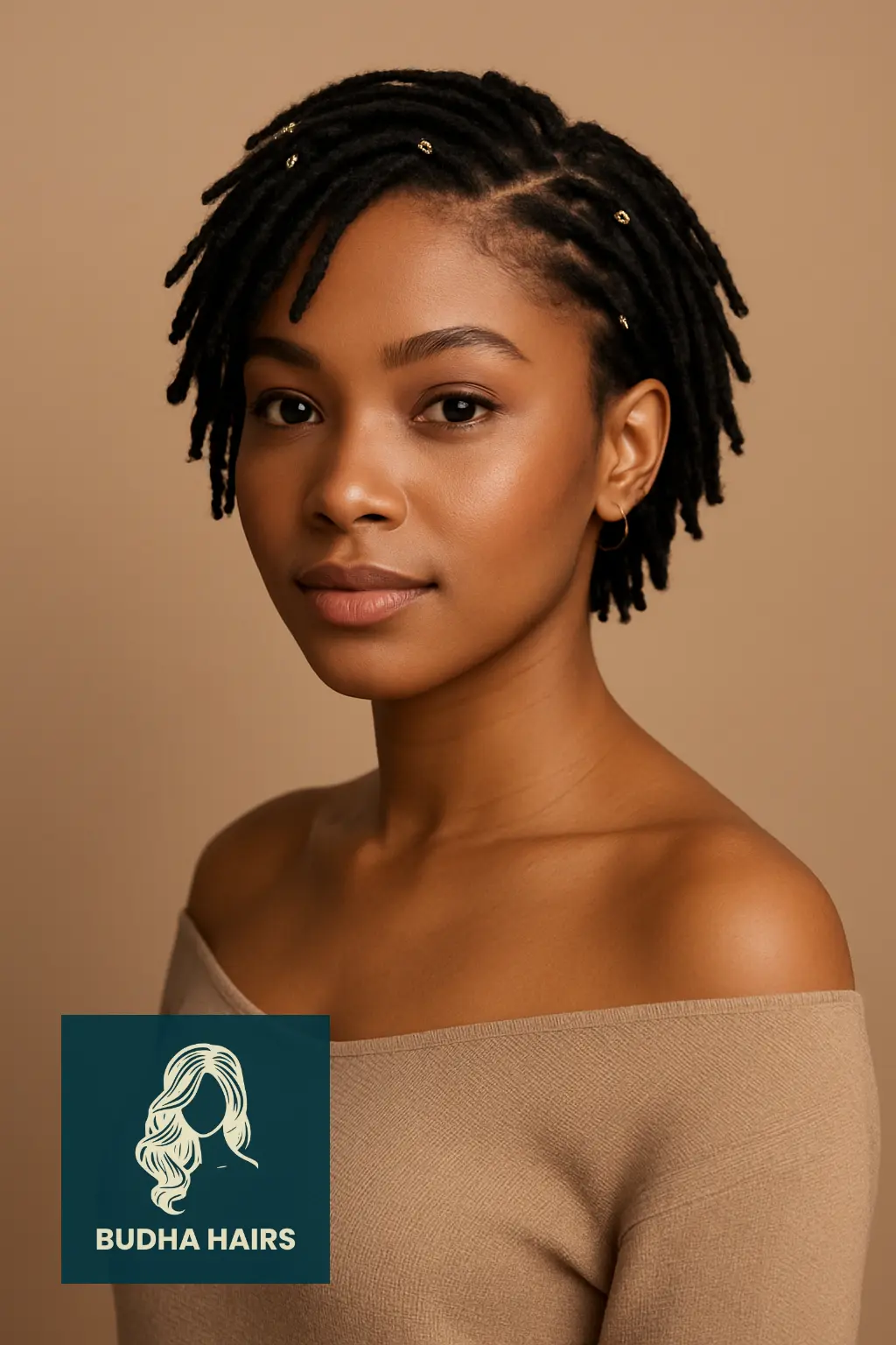 25 Stunning Short Invisible Locs Hairstyles for a Stylish and Natural Look 6 Short Invisible Locs with Accessories