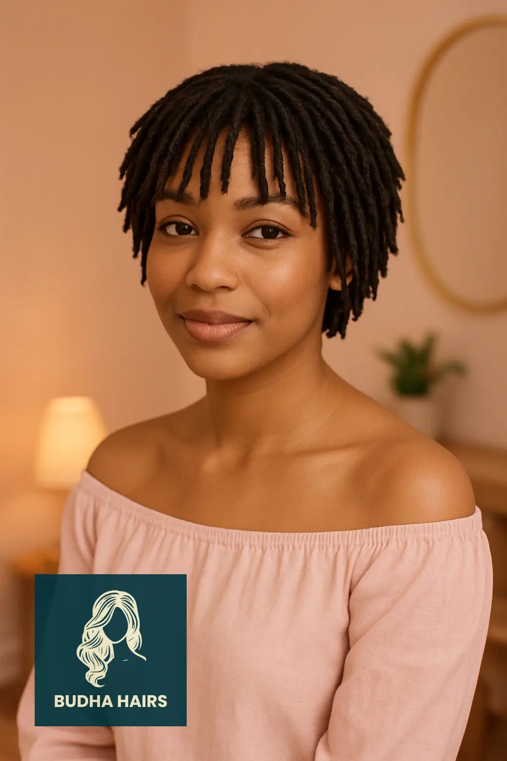 25 Stunning Short Invisible Locs Hairstyles for a Stylish and Natural Look 14 Short Invisible Locs with Bangs