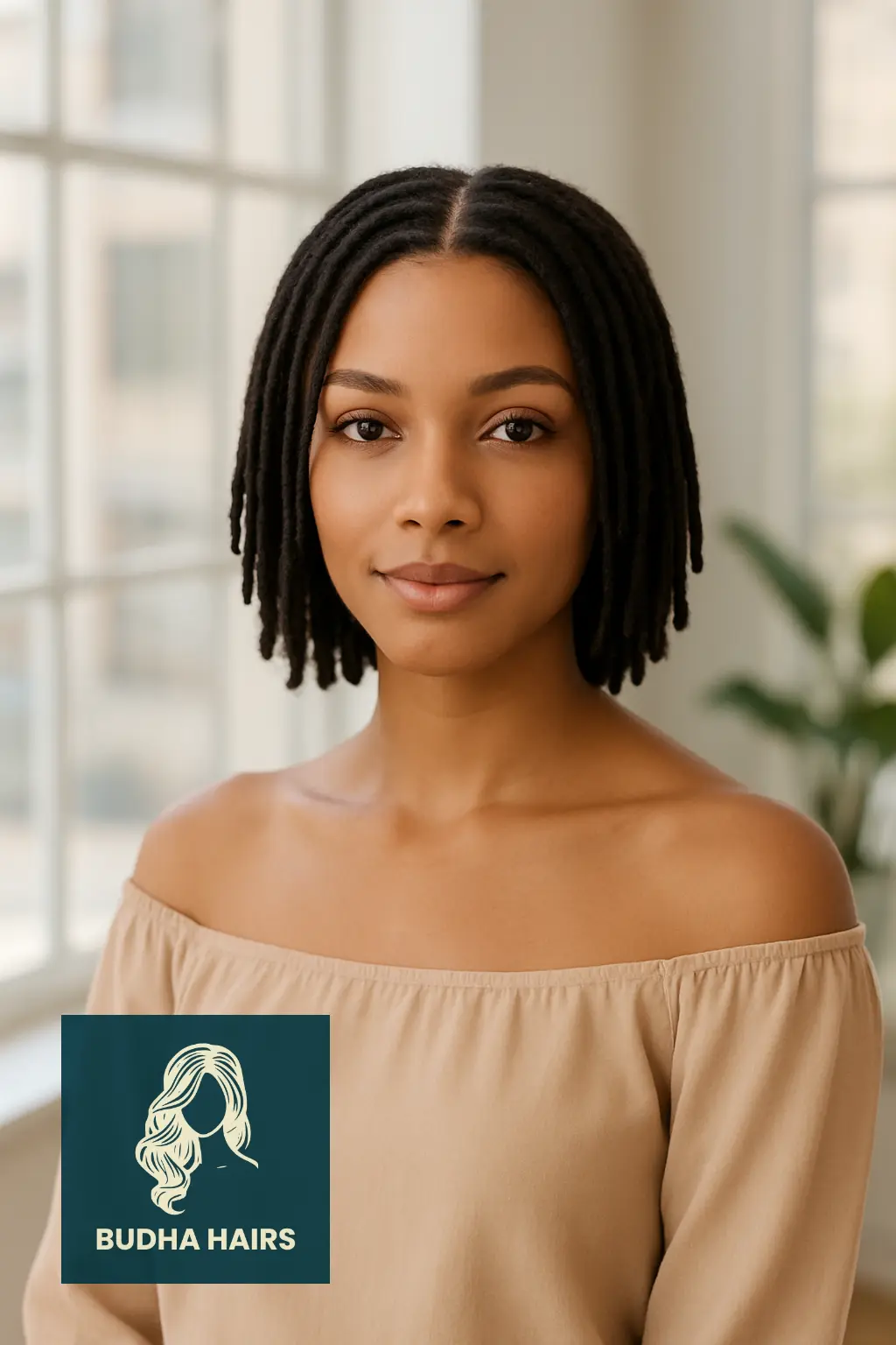 25 Stunning Short Invisible Locs Hairstyles for a Stylish and Natural Look 16 Short Invisible Locs with Middle Part