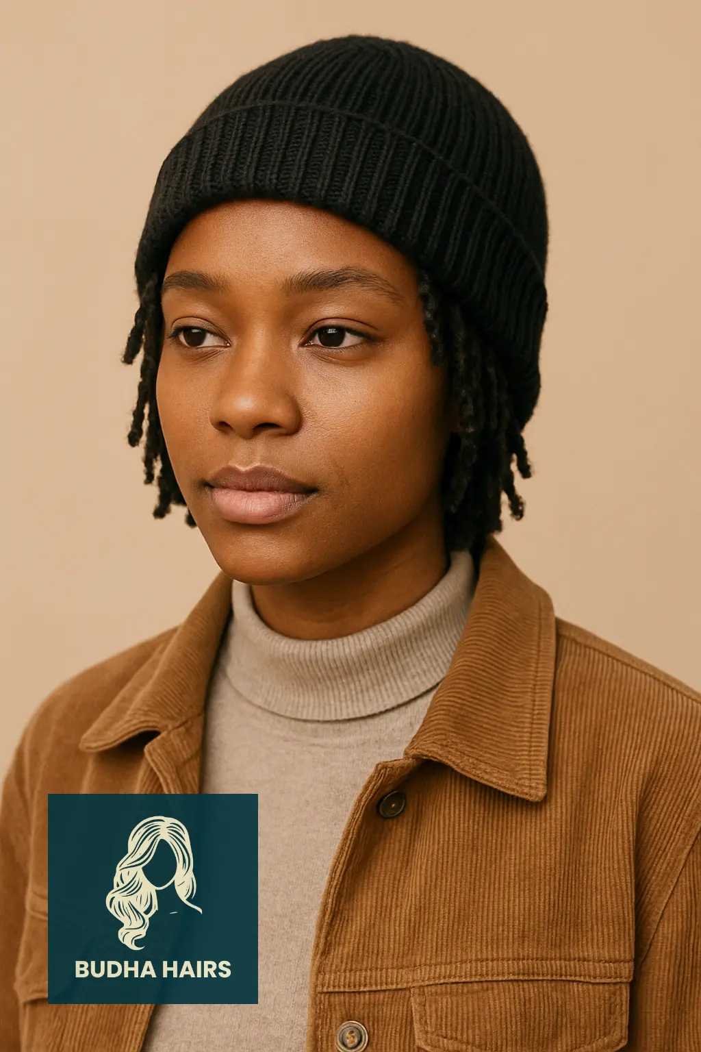 Short Locs with Knit Beanie