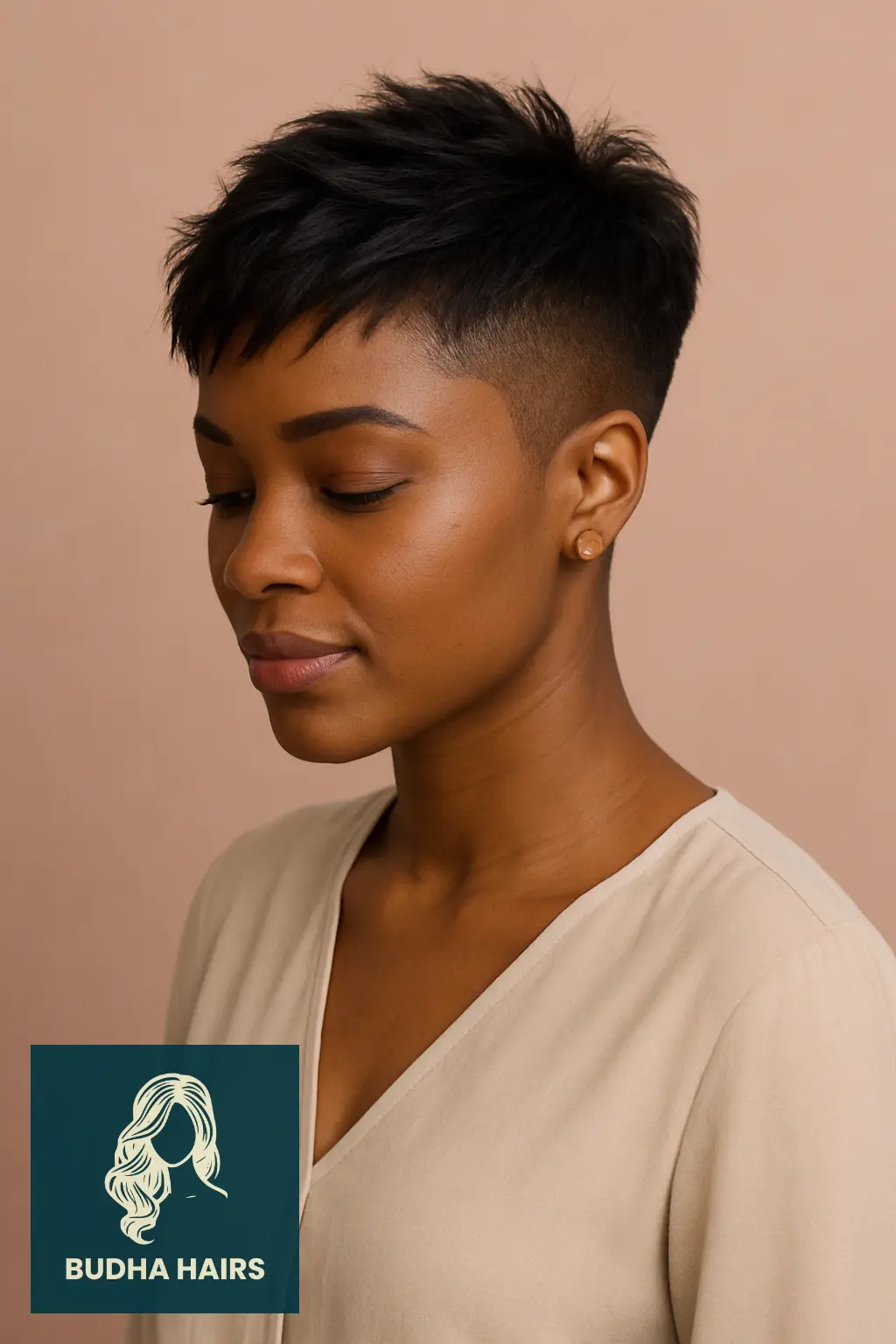 30 Bold One Side Shaved Hairstyles for Black Women 3 Short Pixie with Undercut