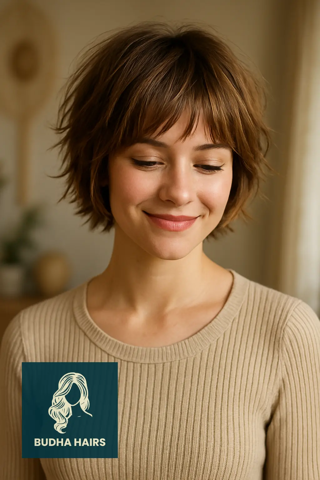 Short Shag Cut with Wispy Bangs