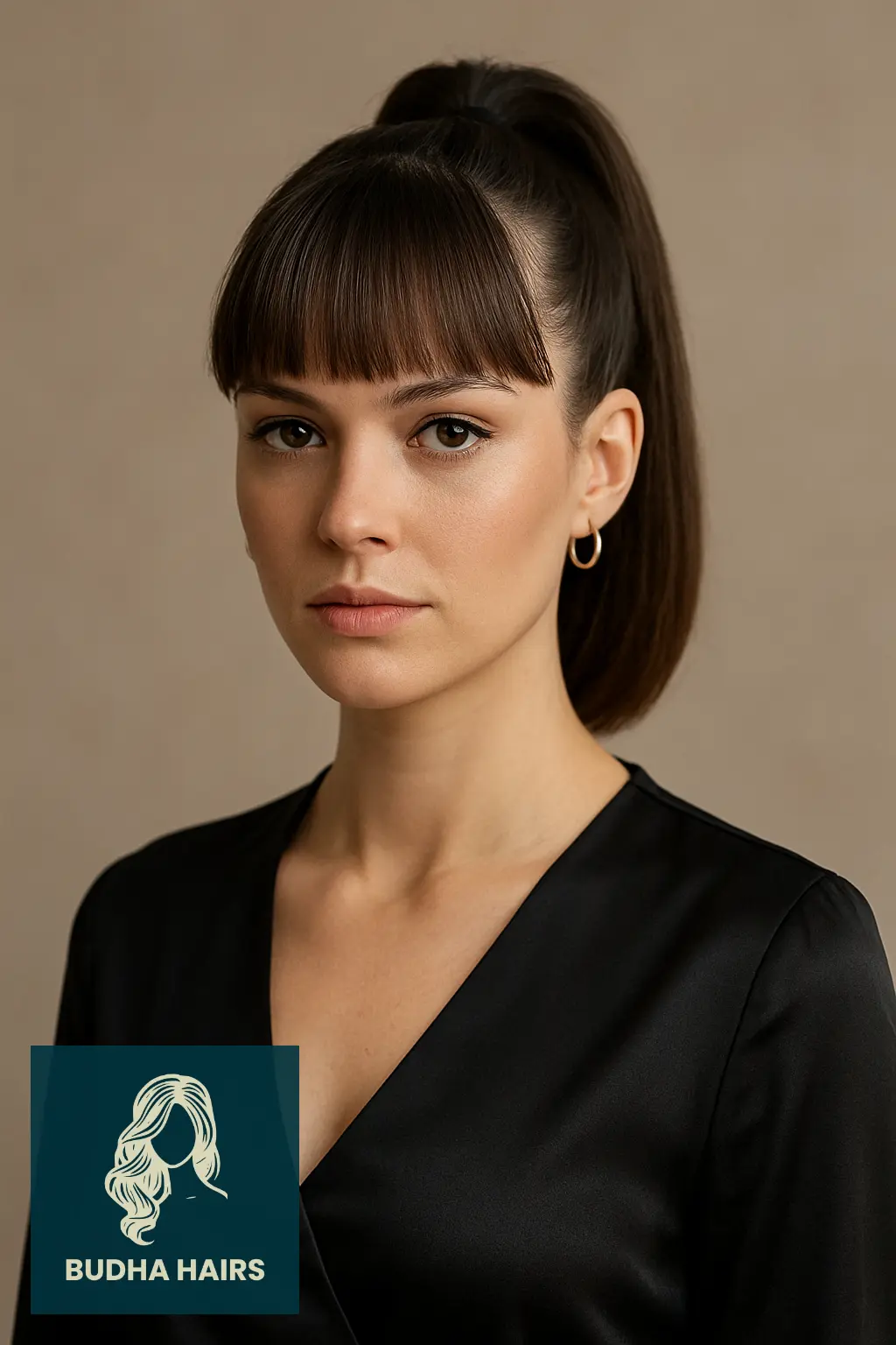 32 Gorgeous Weave Ponytail Hairstyles with Bangs for Every Occasion 14 Short Weave Ponytail with Micro Bangs