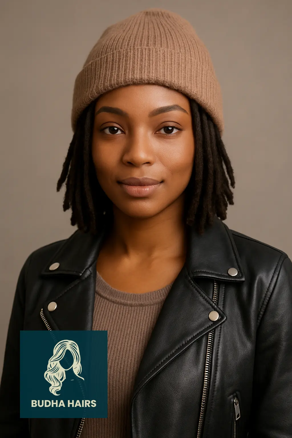 Shoulder-Length Bob Locs with Beanie