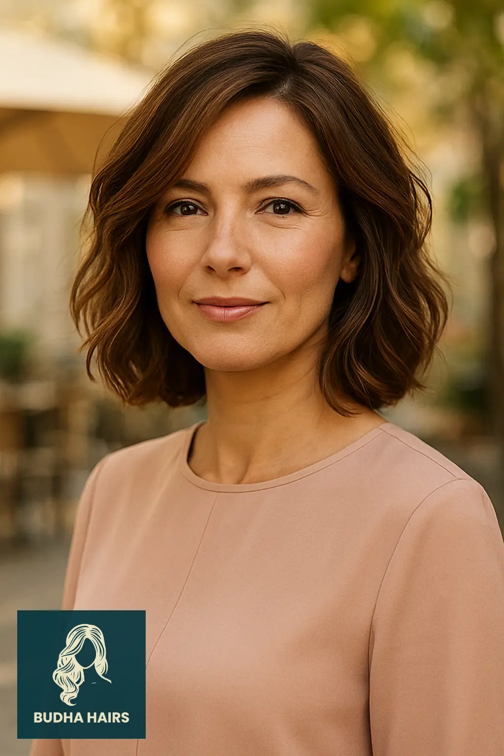 35 Stunning Mid Length Hairstyles Over 40 to Refresh Your Look 12 Shoulder Length Bob with Textured Waves