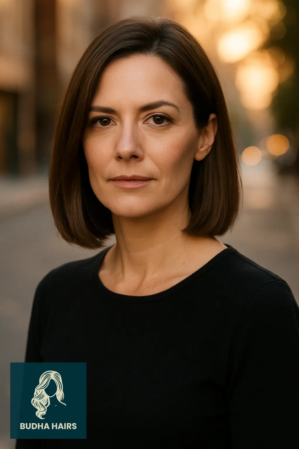 35 Stunning Mid Length Hairstyles Over 40 to Refresh Your Look 26 Shoulder Length Hair with Blunt Ends