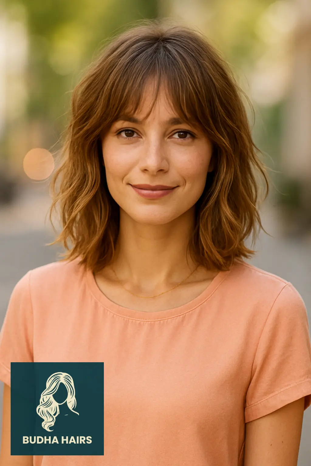 30 Flattering Hairstyles for Thin Wavy Hair 24 Shoulder-Length Shag with Wispy Bangs