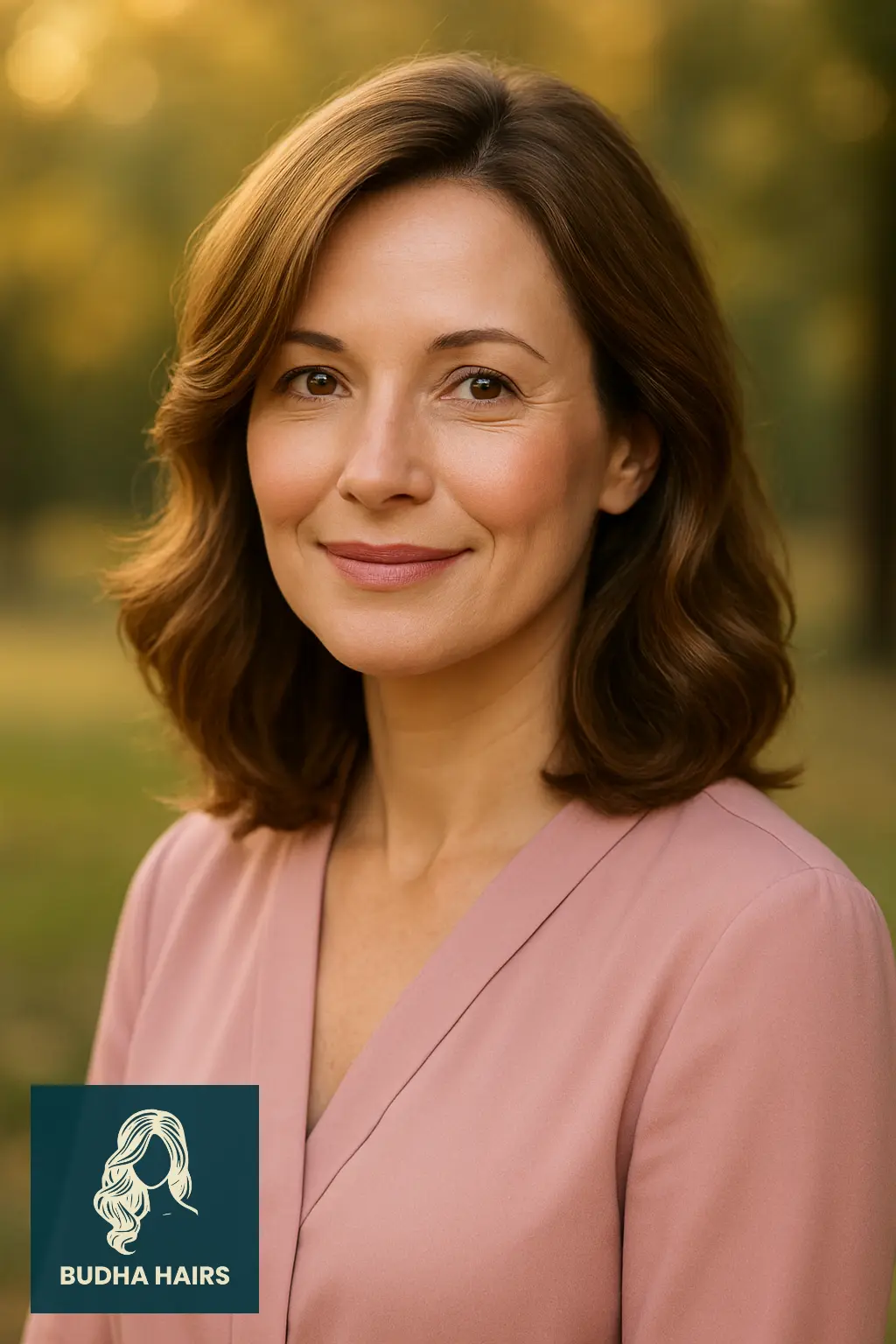 35 Stunning Mid Length Hairstyles Over 40 to Refresh Your Look 31 Shoulder Length Waves with Side Part