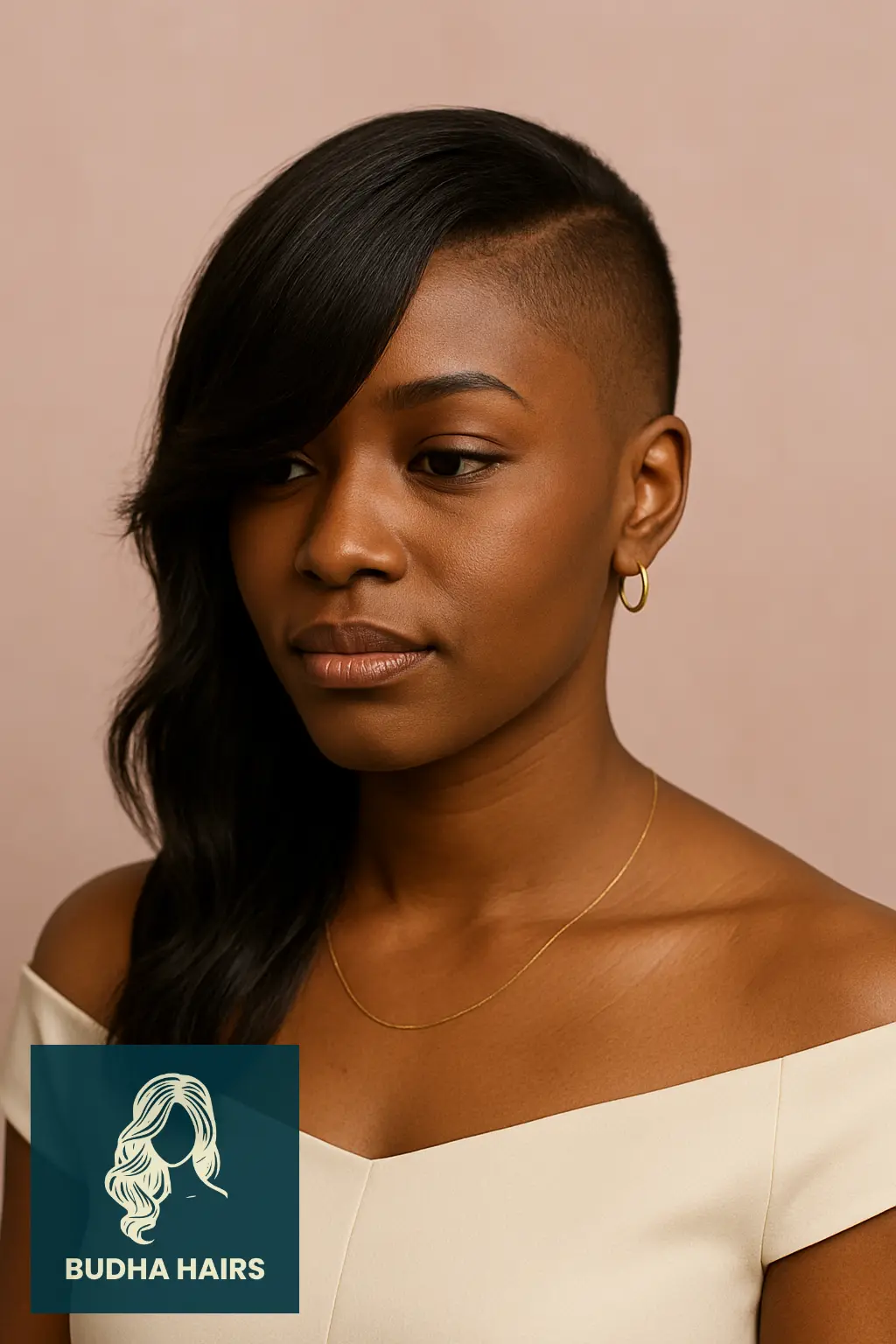 30 Bold One Side Shaved Hairstyles for Black Women 20 Side Bangs with Shaved Detail