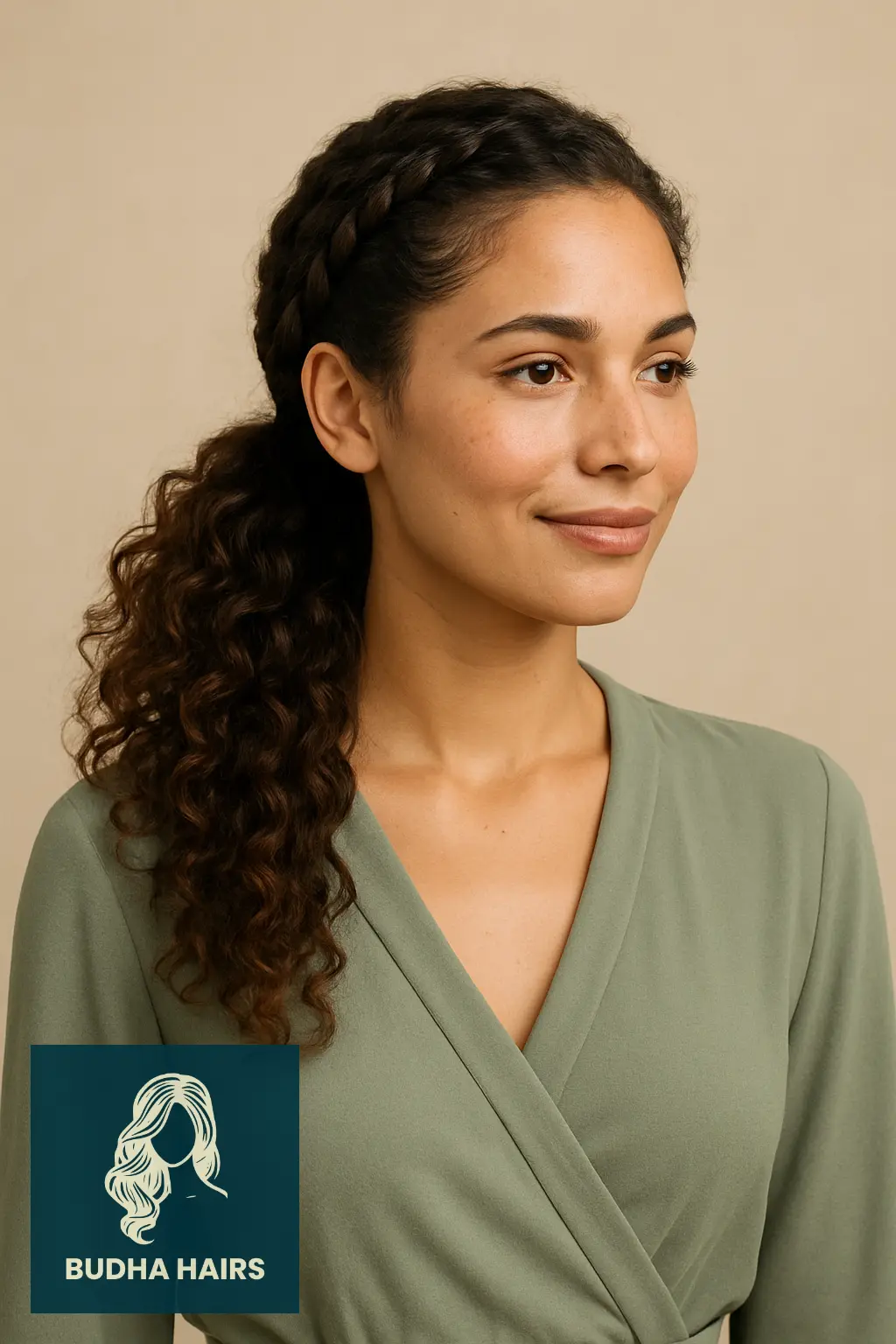 30 Protective Hairstyles for 3a Hair to Keep Your Curls Healthy and Stylish 5 Side Braided Ponytail with Curly Finish