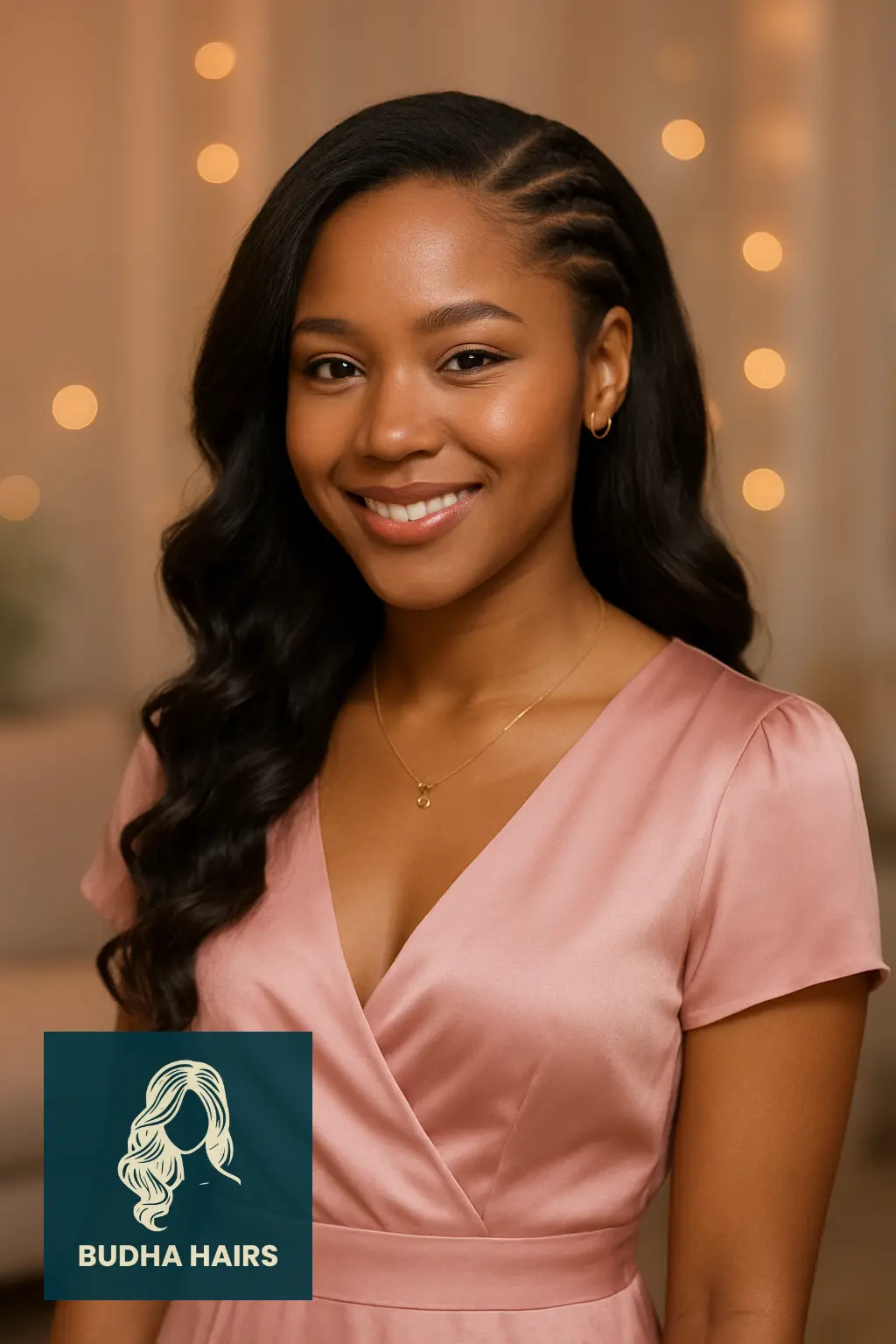 Side Braids with Loose Curls