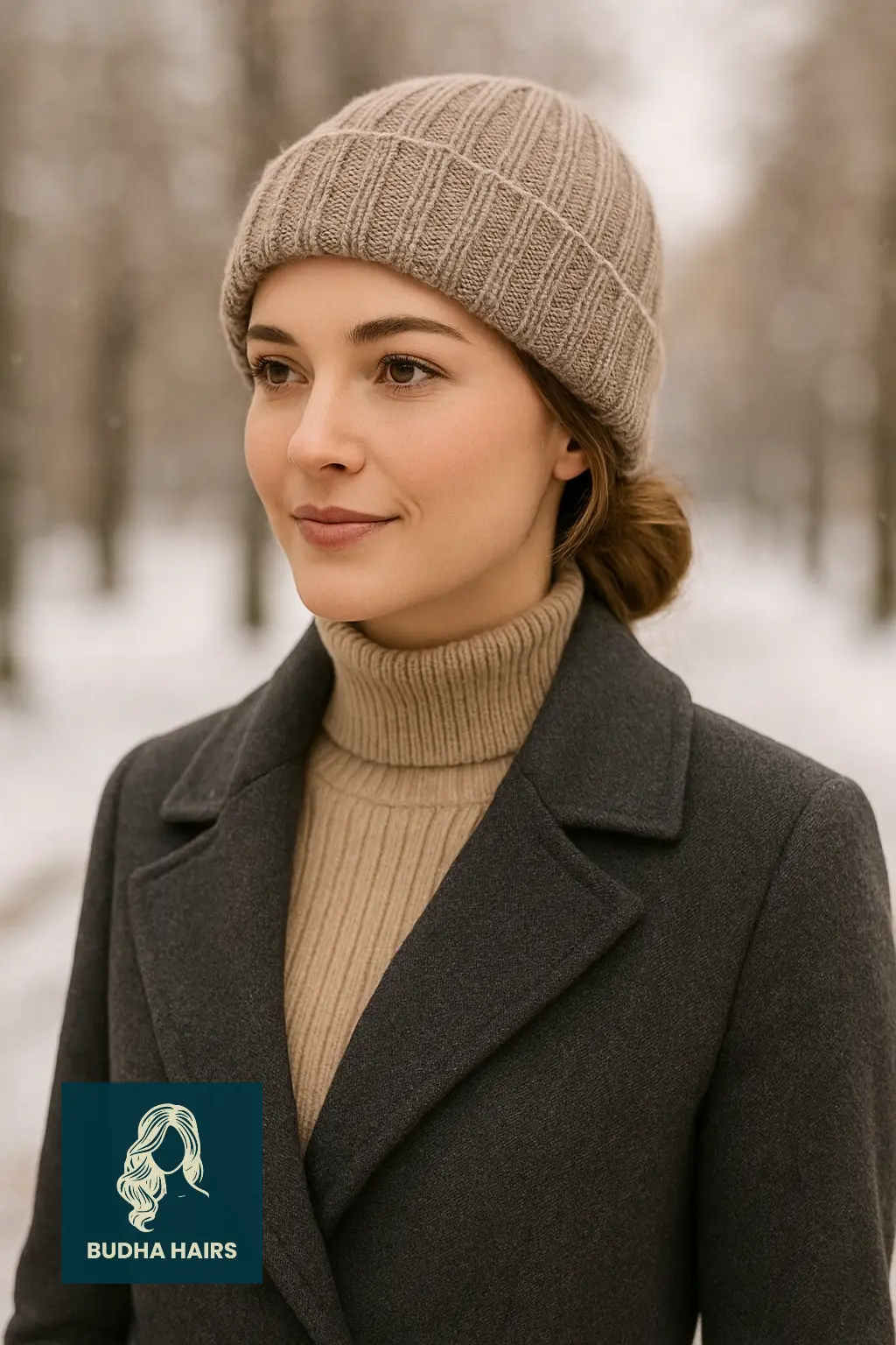 Side Bun Beanie Hairstyle