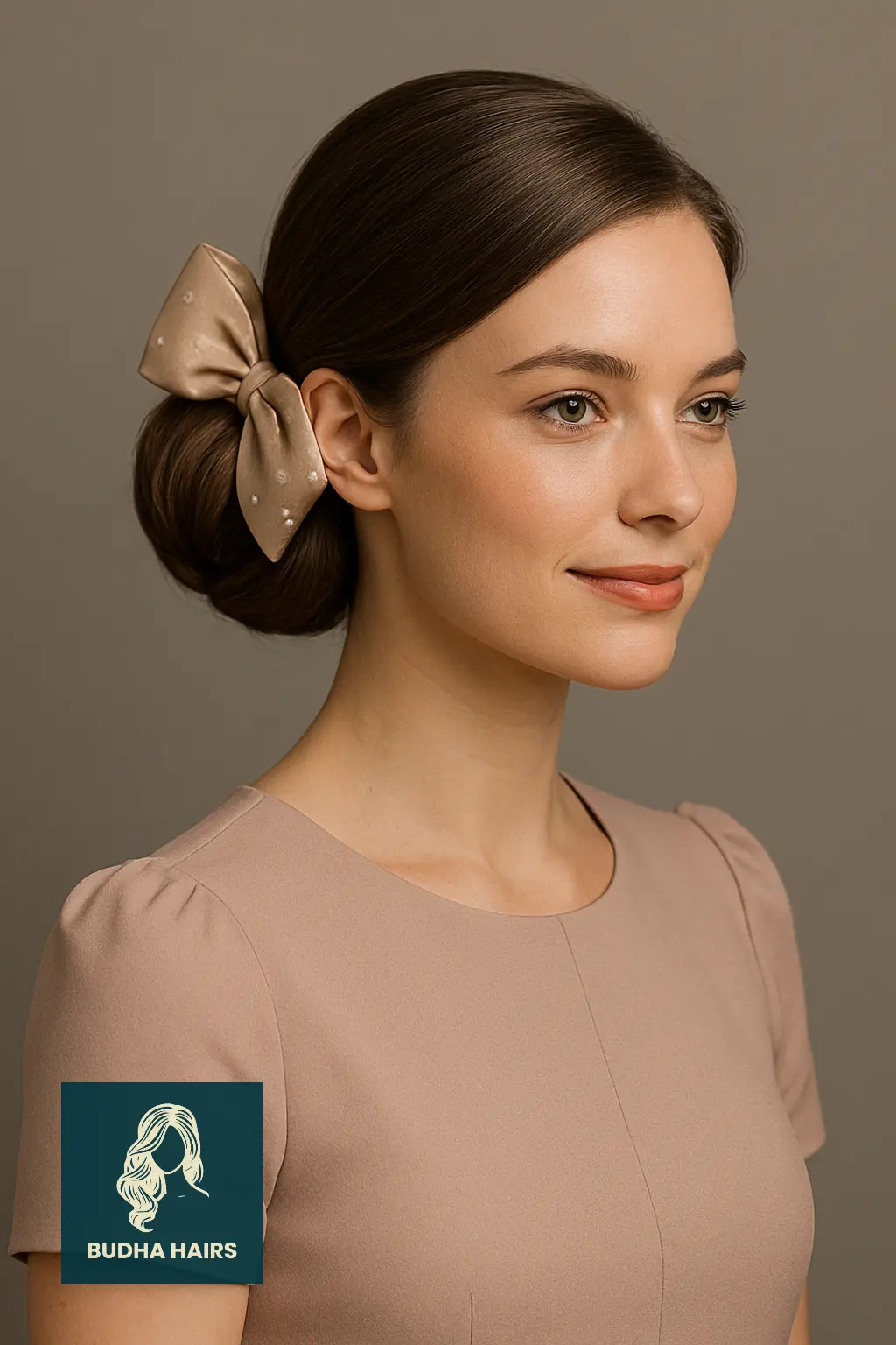 Side Bun with Decorative Bow