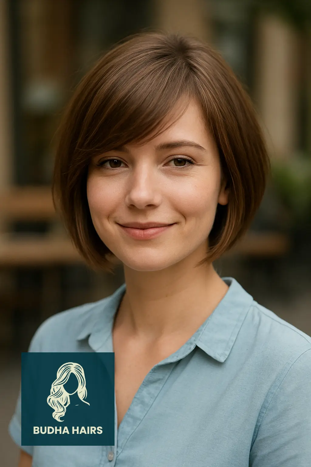  Side-Swept Bob with Layered Bangs