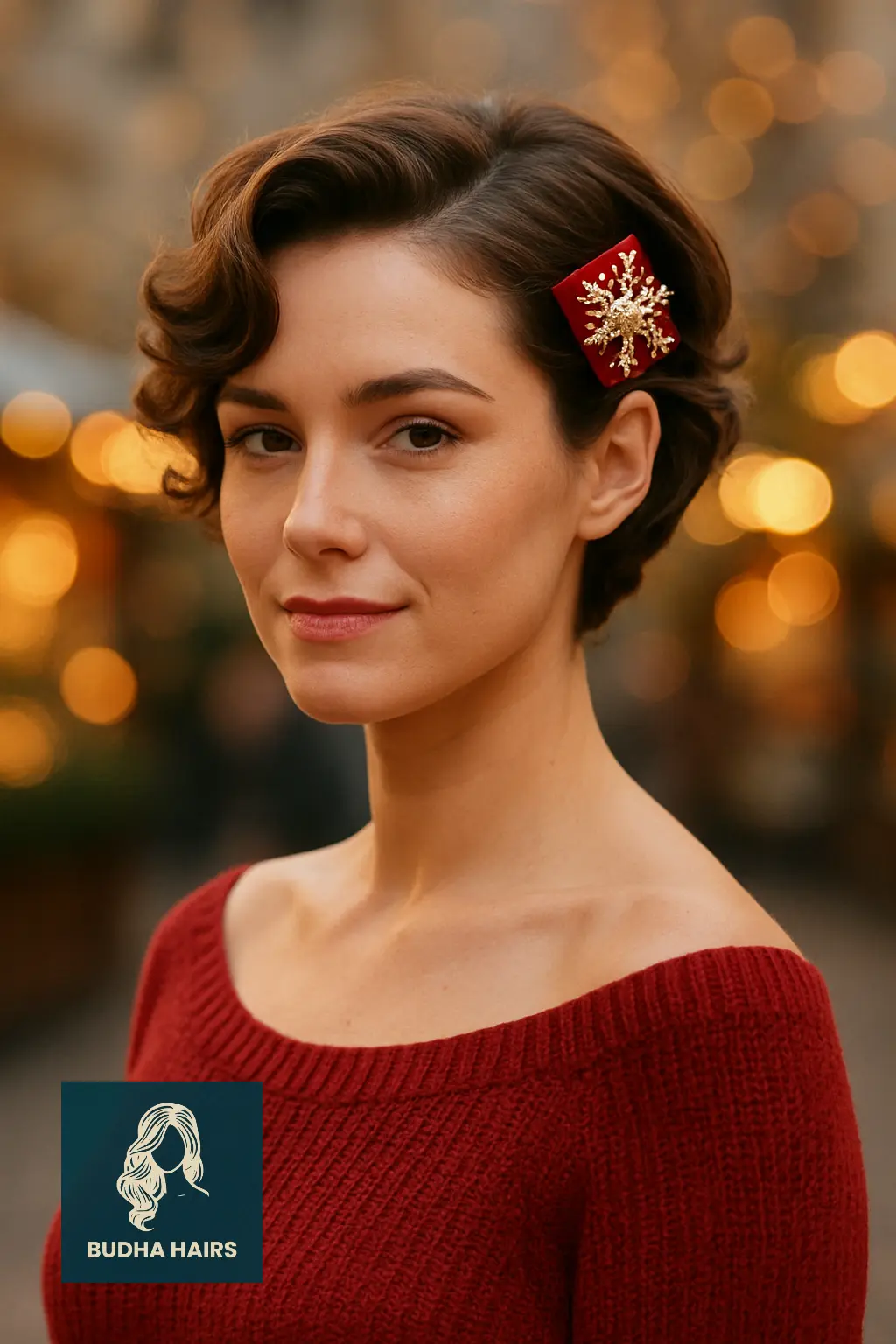 Side-Swept Curls with Statement Clip