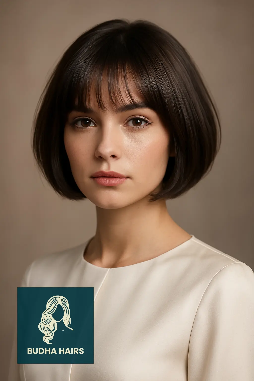 Sleek Bob with Delicate Feathered Fringe