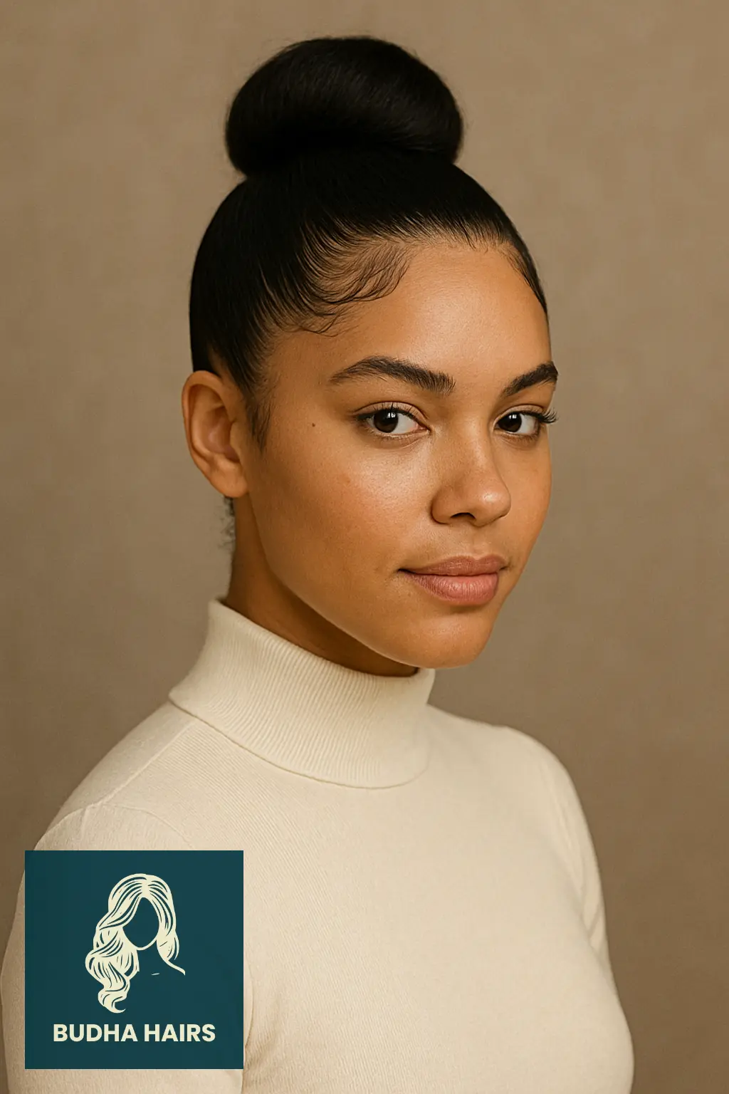 30 Protective Hairstyles for 3a Hair to Keep Your Curls Healthy and Stylish 23 Sleek High Bun with Baby Hairs