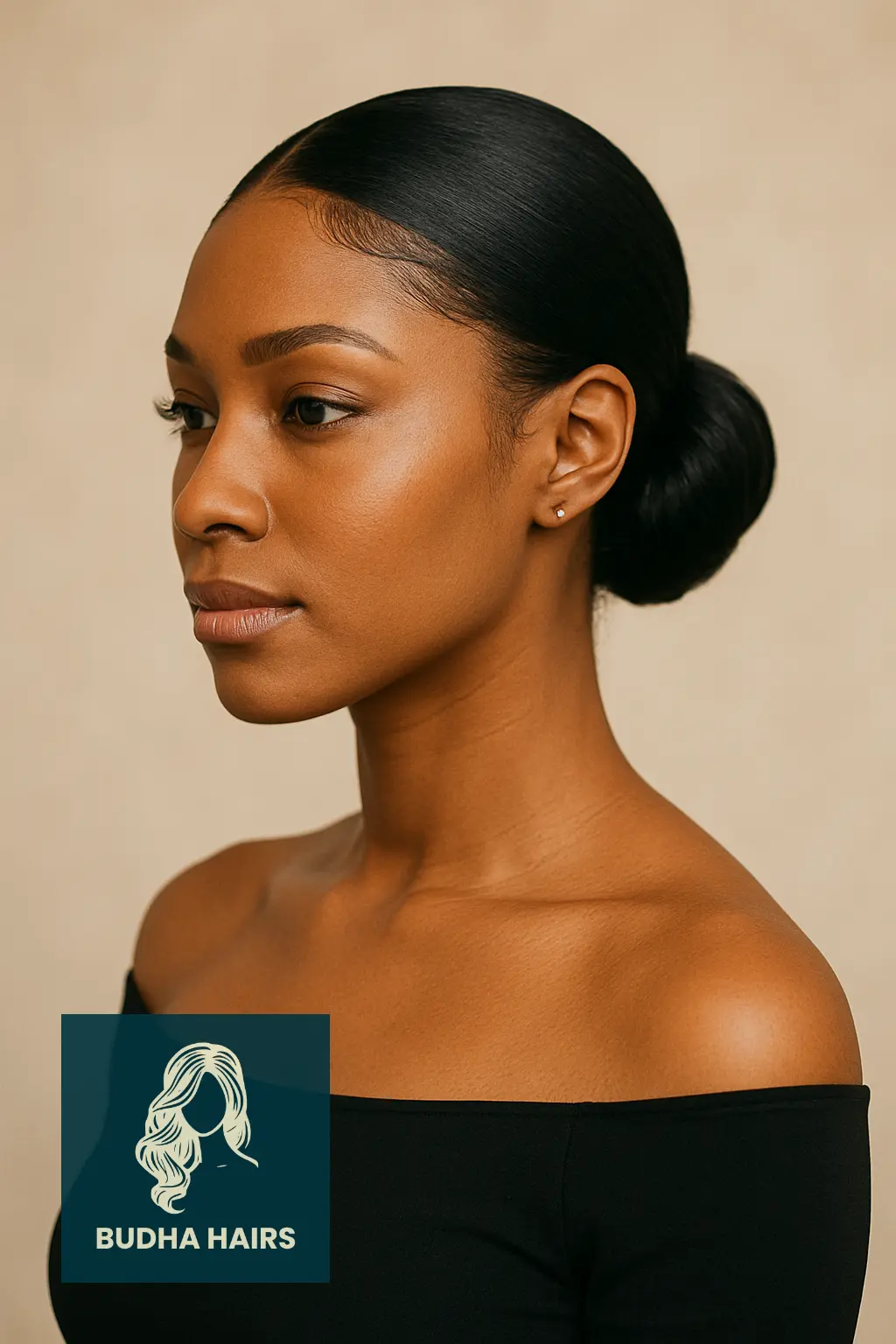 Sleek Low Bun with Extensions