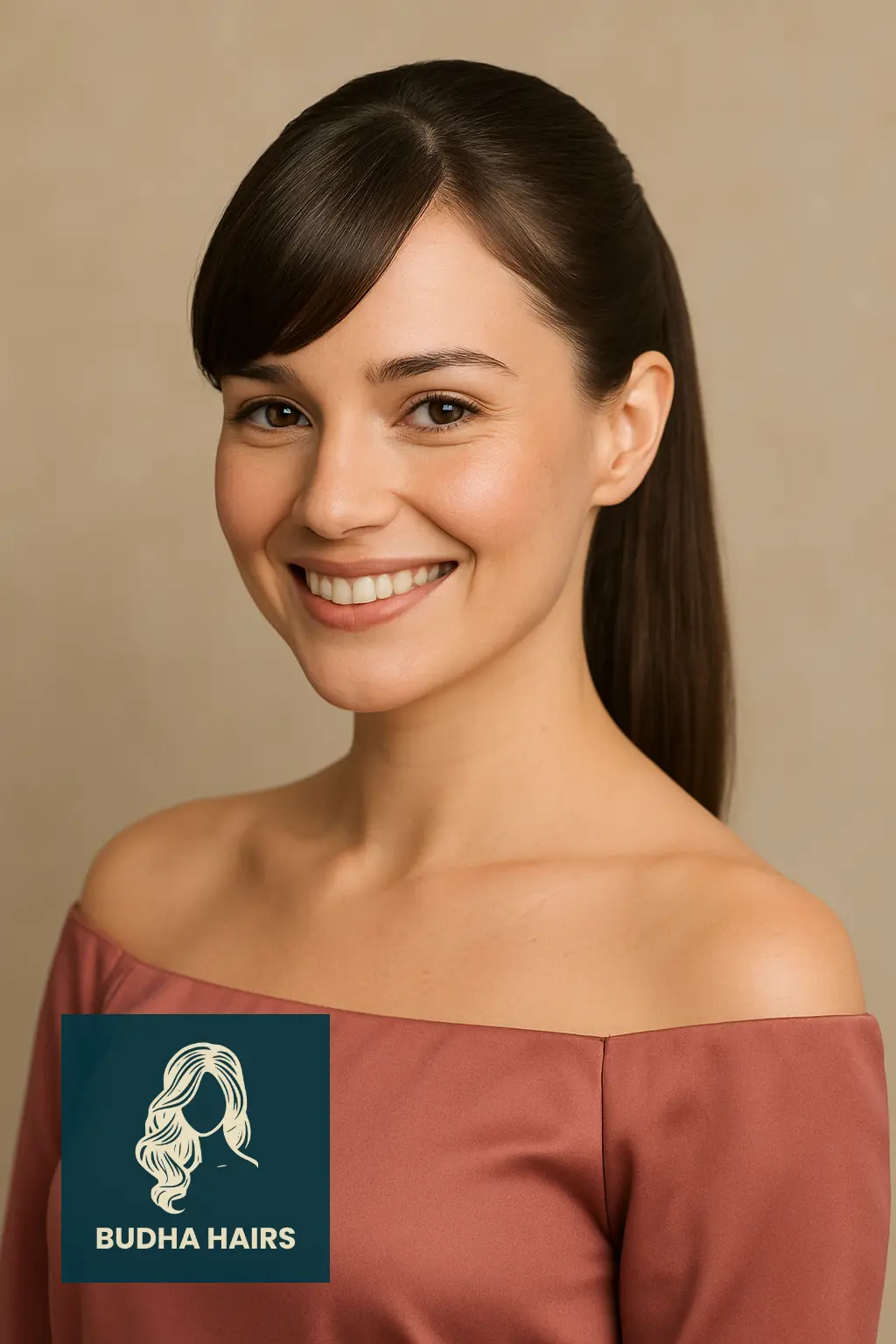 30 Sleek Ponytail Hairstyles That Redefine Chic Elegance 16 Sleek Ponytail with Side-Swept Bangs