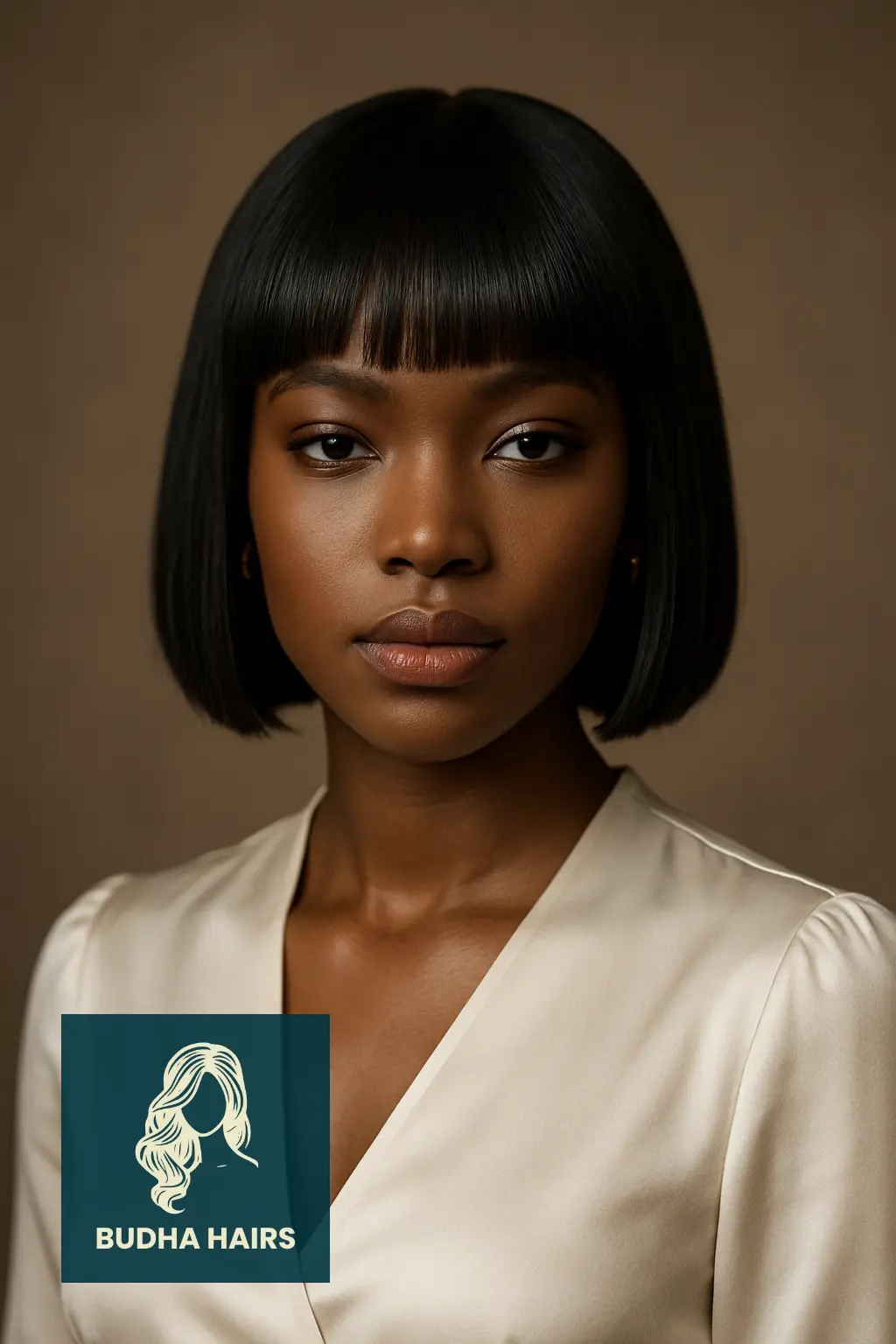 Sleek Straight Bob with Blunt Bangs