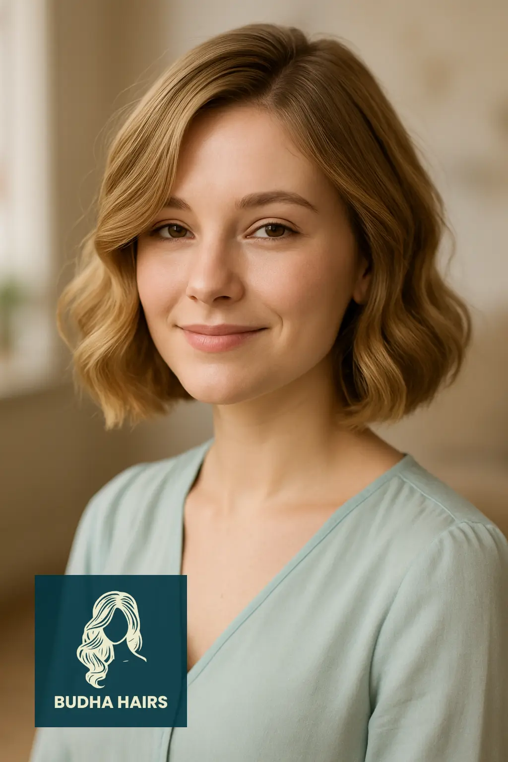 Soft Wavy Bob with Side Part