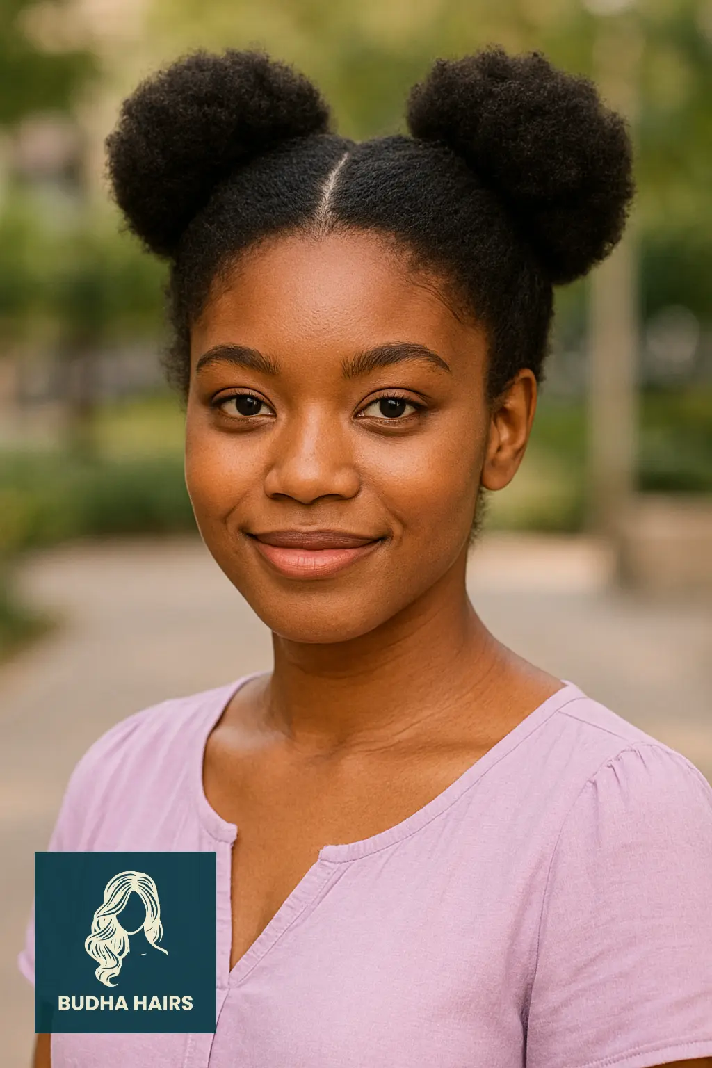 30 Stunning Awkward Length 4C Hairstyles to Try in 2025 29 Space Buns with Natural Texture