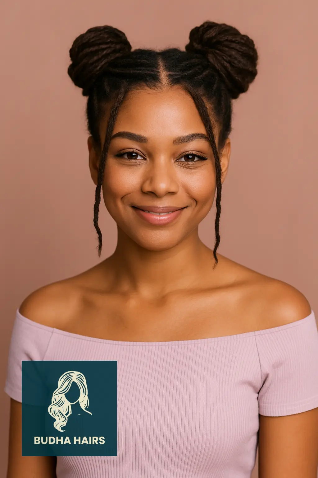 25 Stunning Short Invisible Locs Hairstyles for a Stylish and Natural Look 10 Space Buns with Short Invisible Locs