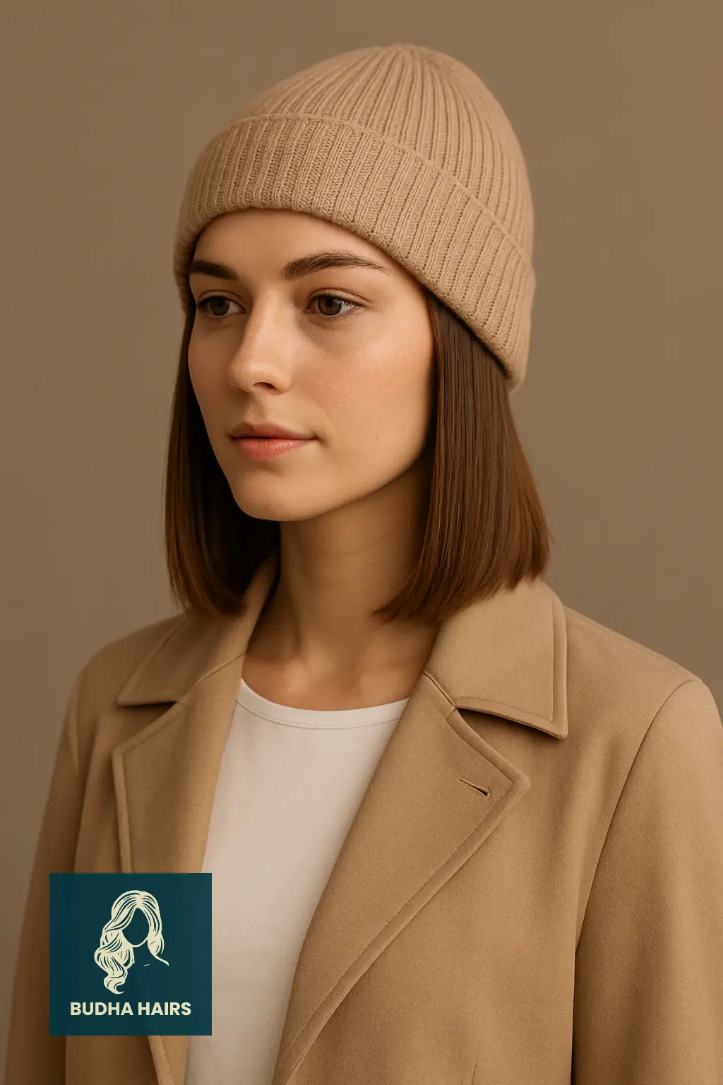 Straight Lob with Minimalist Beanie