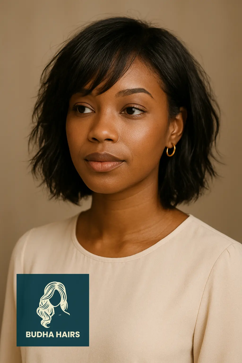 Textured Lob with Side Bangs