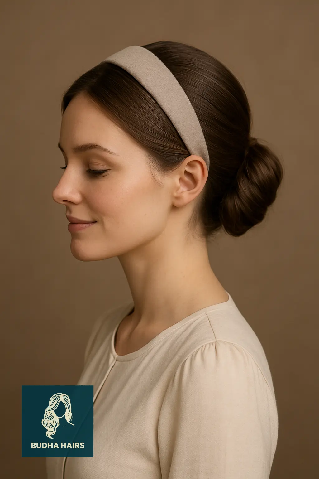 Thick Headband with Chignon Bun