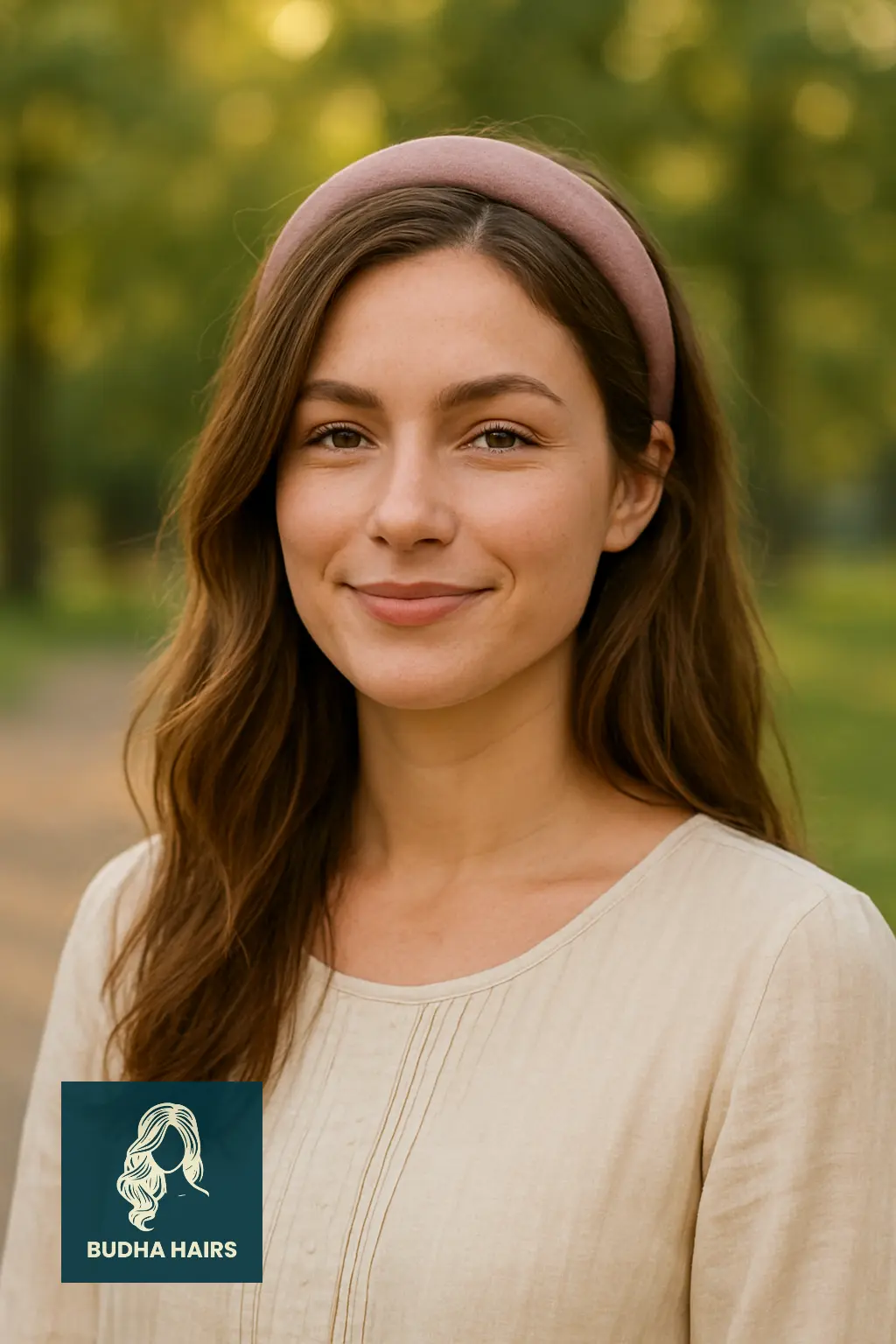 Thick Headband with Loose Natural Hair