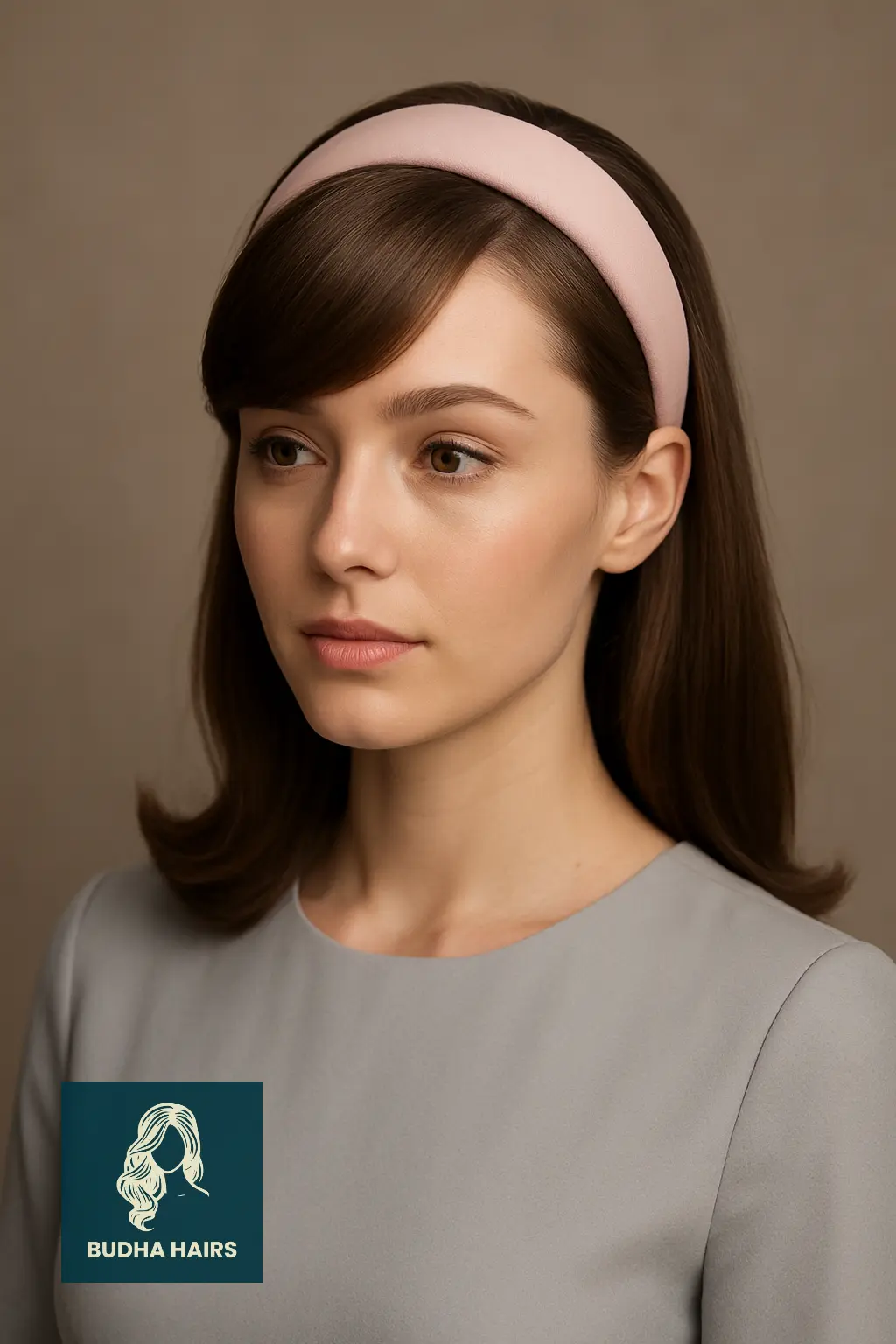 Thick Headband with Side-Swept Bangs