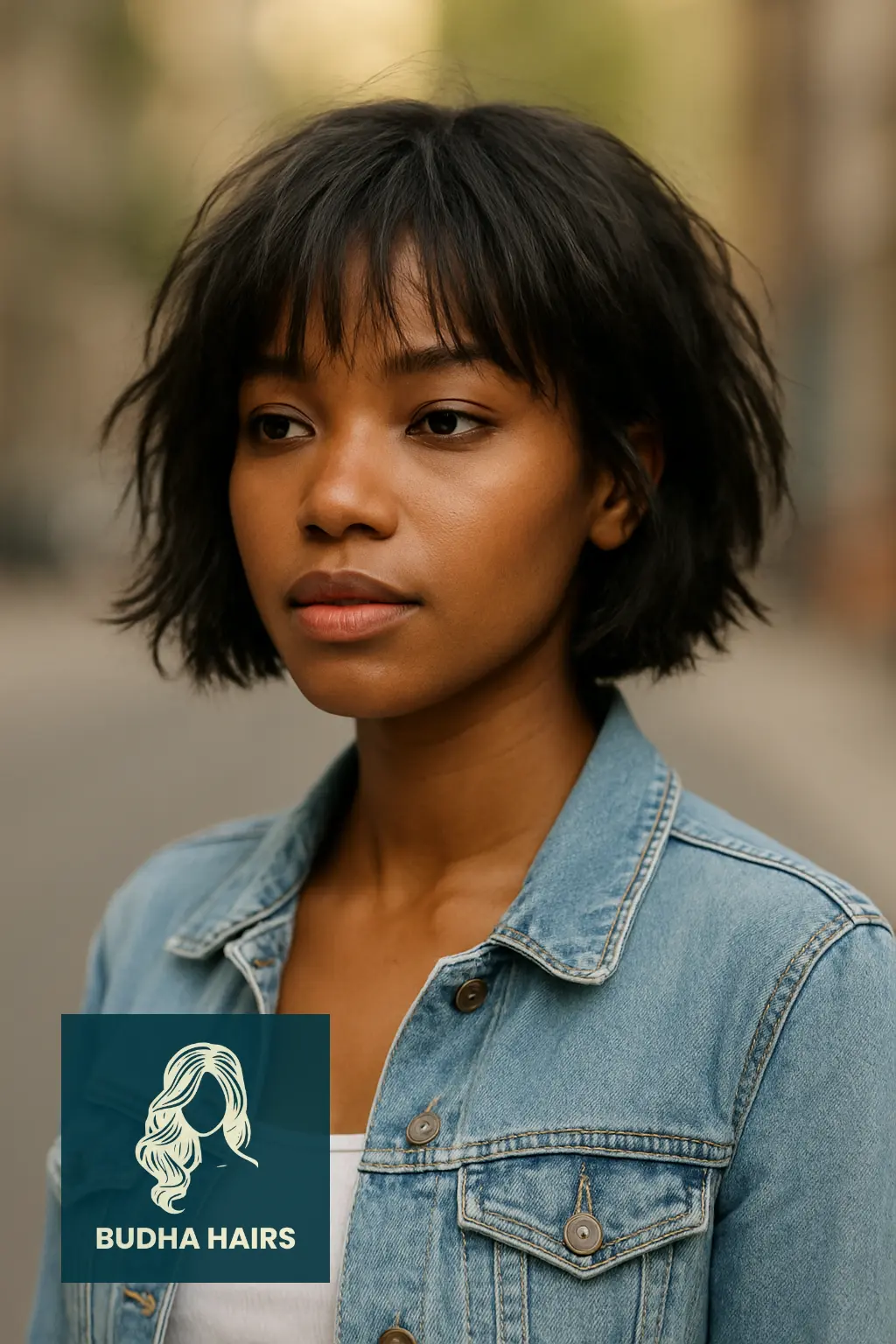 Tousled Bob with Shaggy Bangs