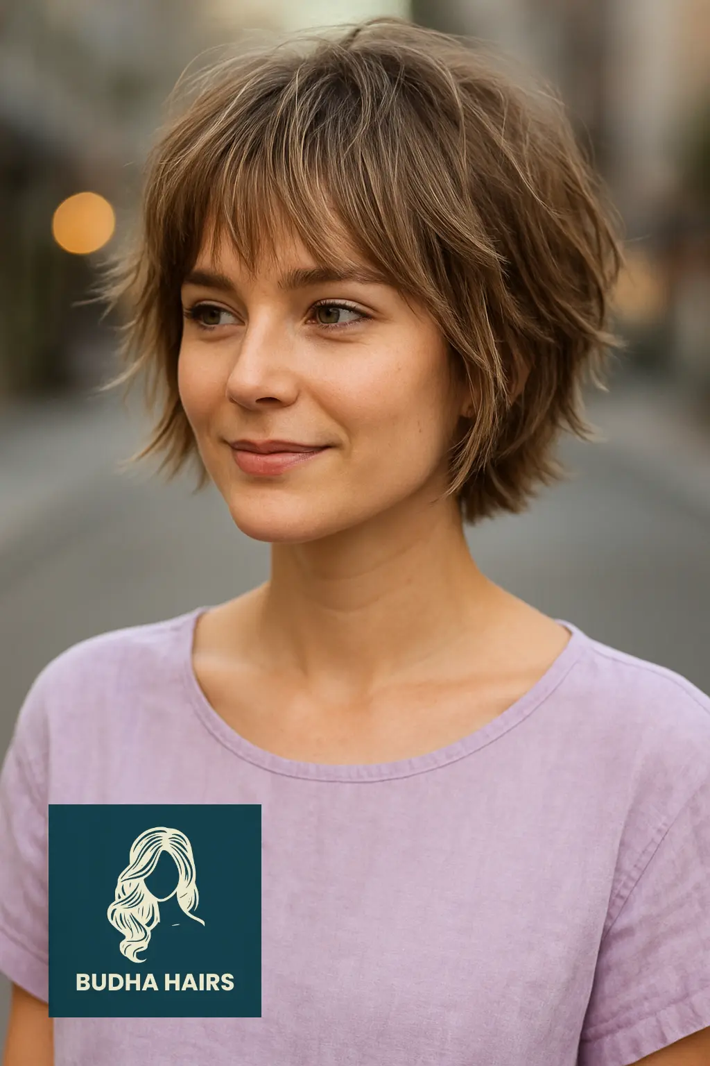 Tousled Crop with Wispy Layered Bangs