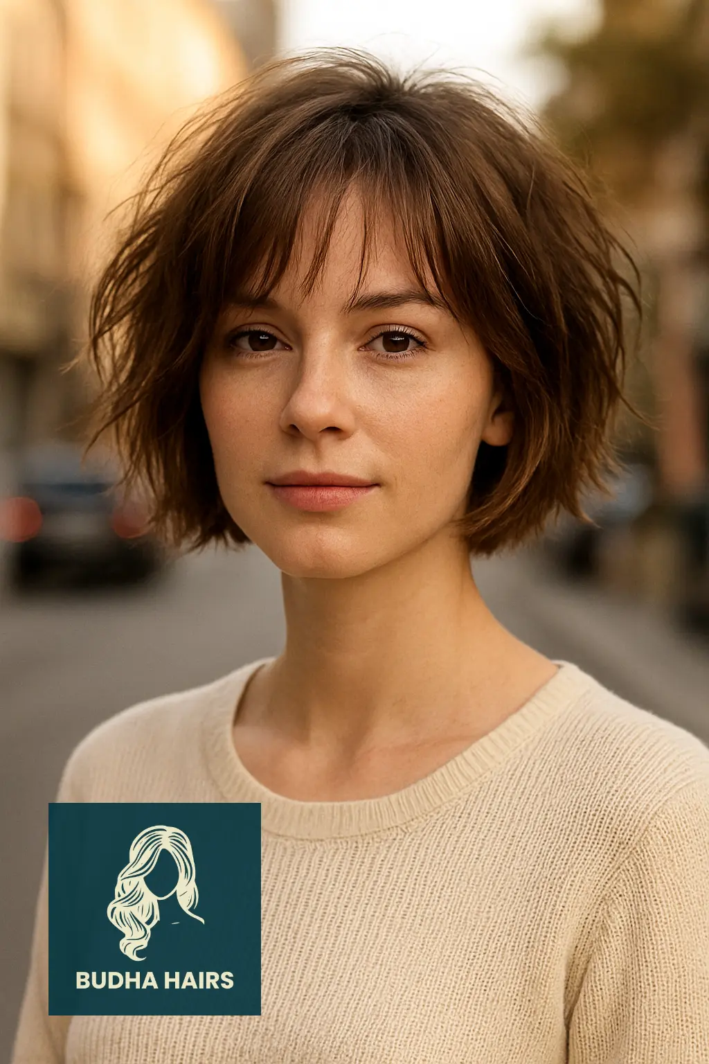 Tousled Short Bob with Choppy Ends
