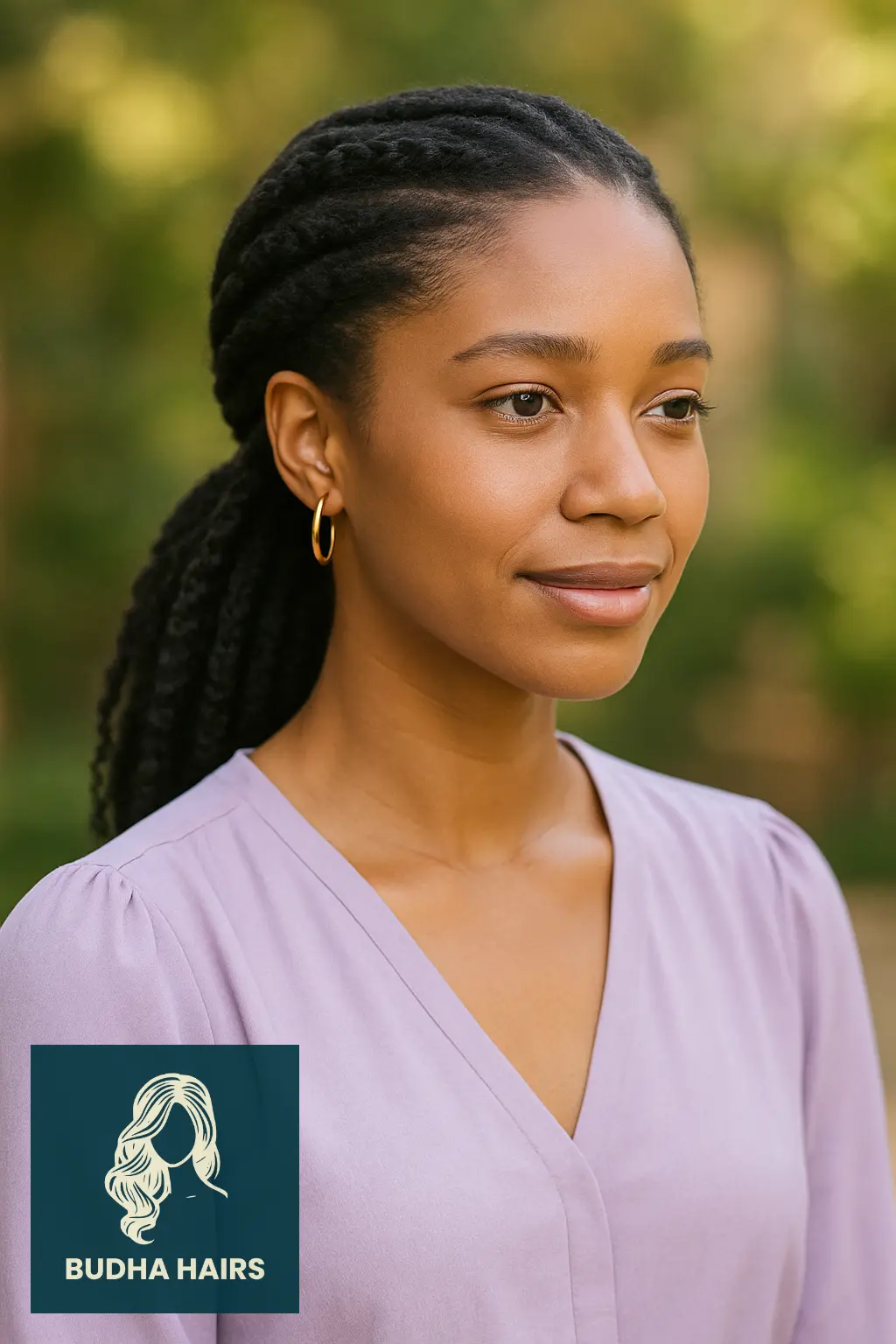 30 Beautiful Protective Hairstyles for Curly Hair 17 Twisted Low Ponytail Style