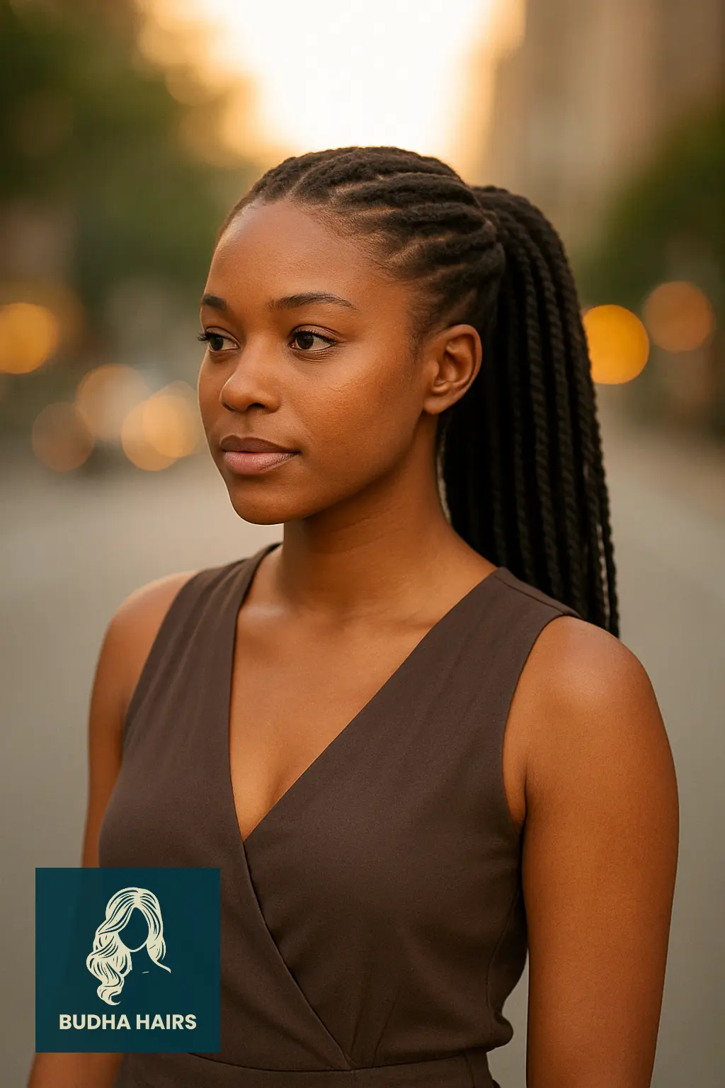 25 Stylish Two-Strand Twist Locs Hairstyles to Try in 2026 14 Two-Strand Twist Locs into Ponytail