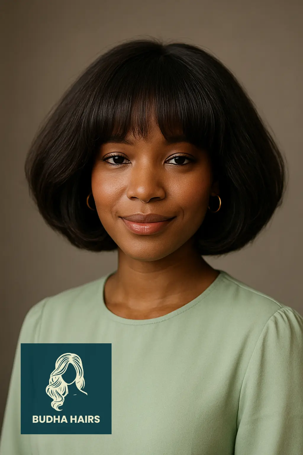 Voluminous Bob with Rounded Bangs