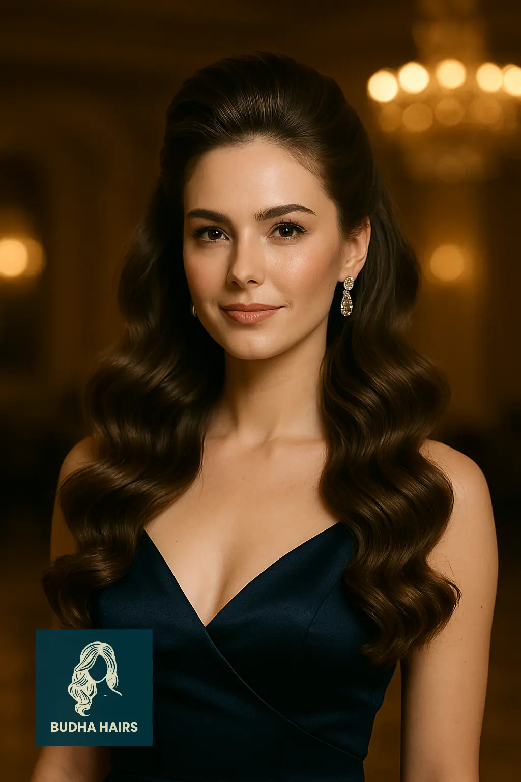 Voluminous Curls with Crown Lift