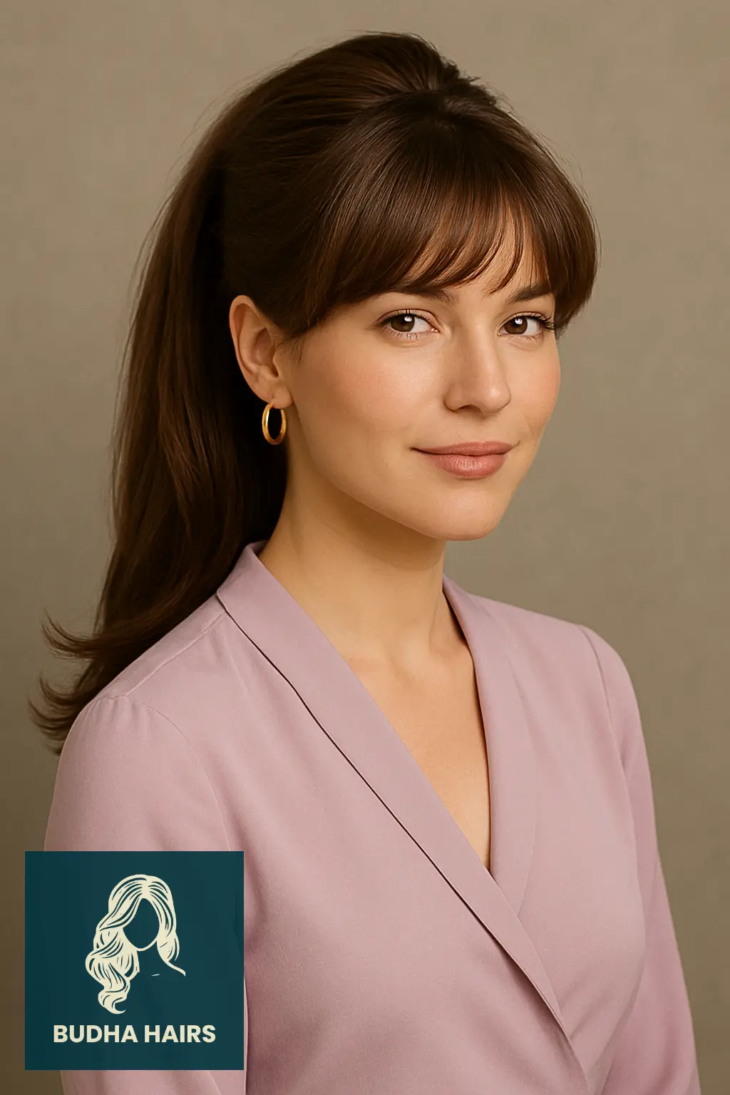 32 Gorgeous Weave Ponytail Hairstyles with Bangs for Every Occasion 17 Voluminous Ponytail with Feathered Bangs