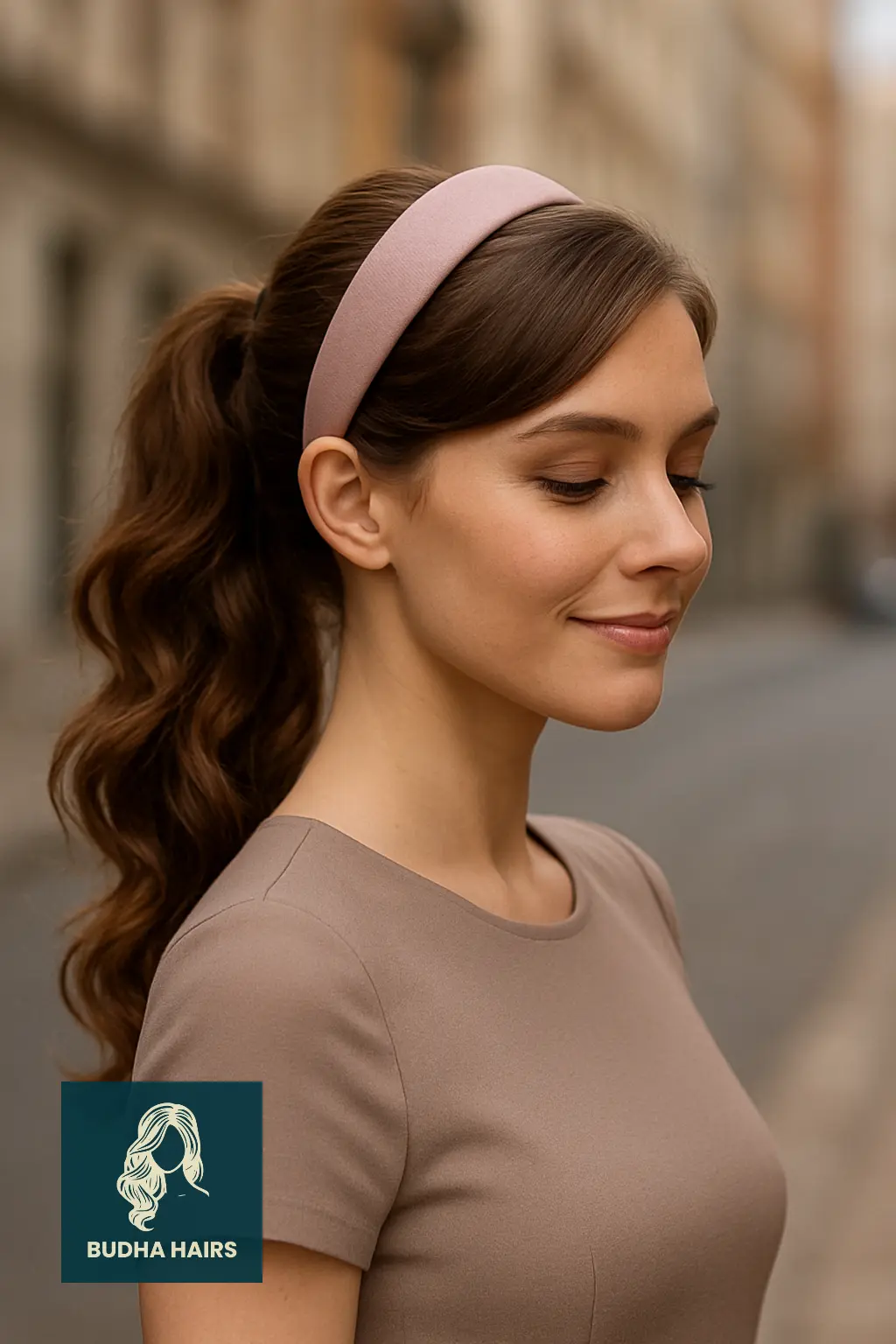 Wavy Ponytail with Thick Headband