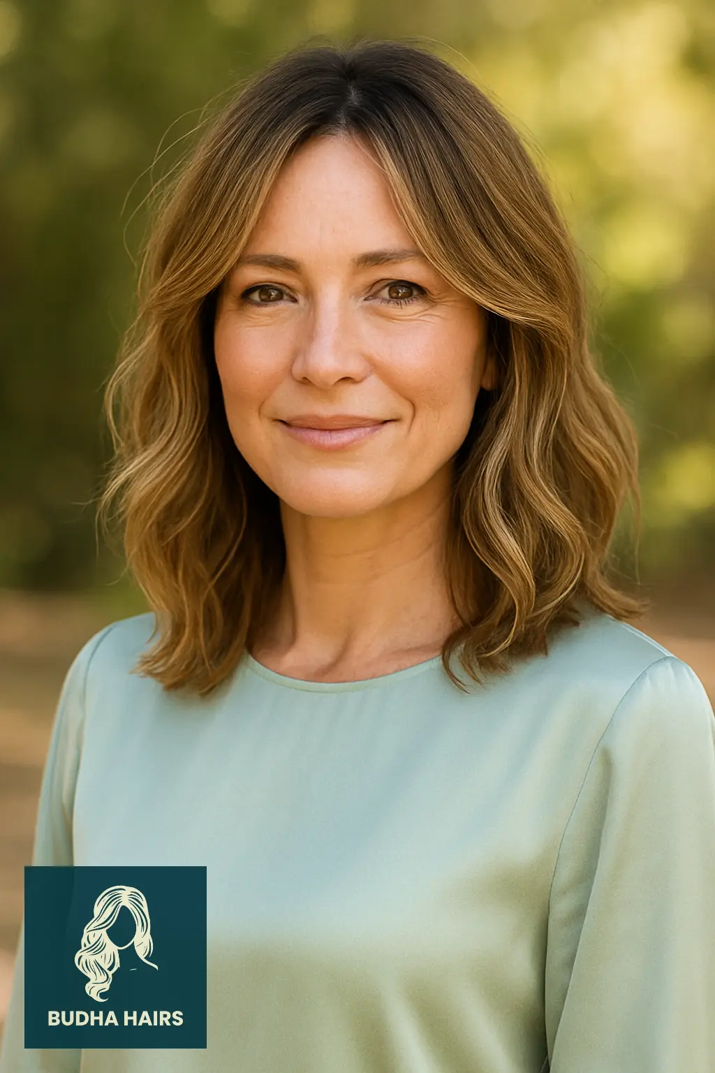 35 Stunning Mid Length Hairstyles Over 40 to Refresh Your Look 6 Wavy Shoulder Length Hair with Layers