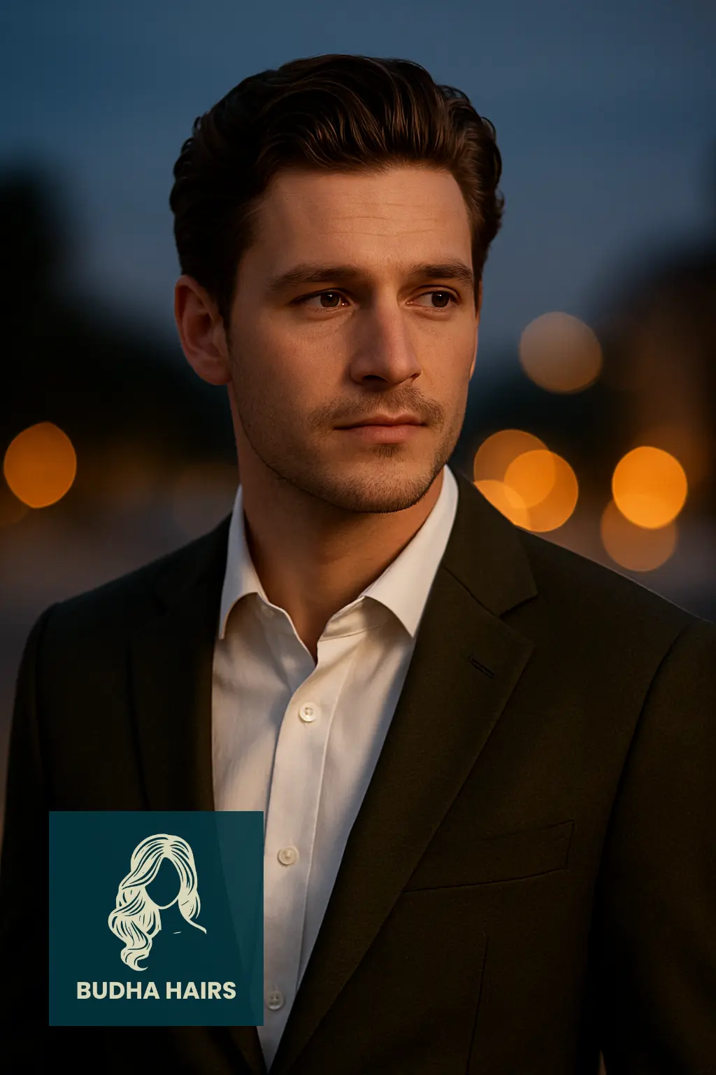 Wavy Slick-Back Hairstyle