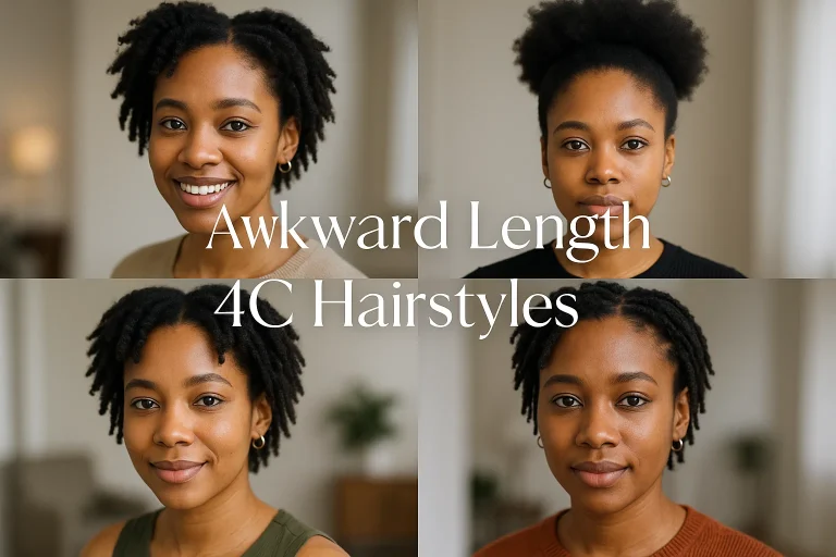 Awkward Length 4C Hairstyles