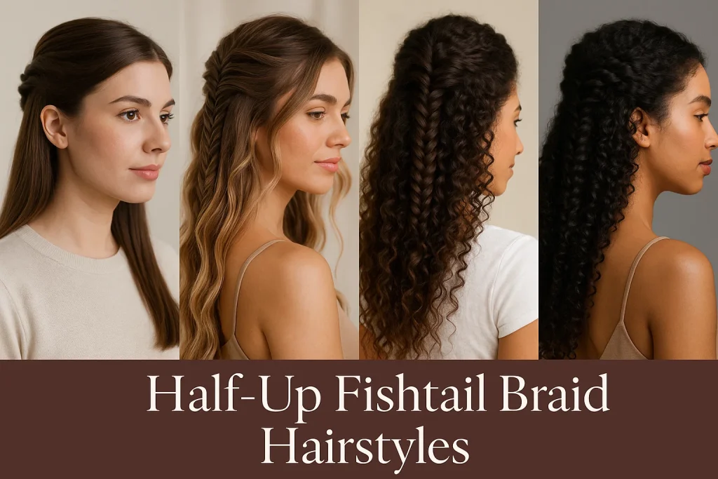 Half-Up Fishtail Braid Hairstyles